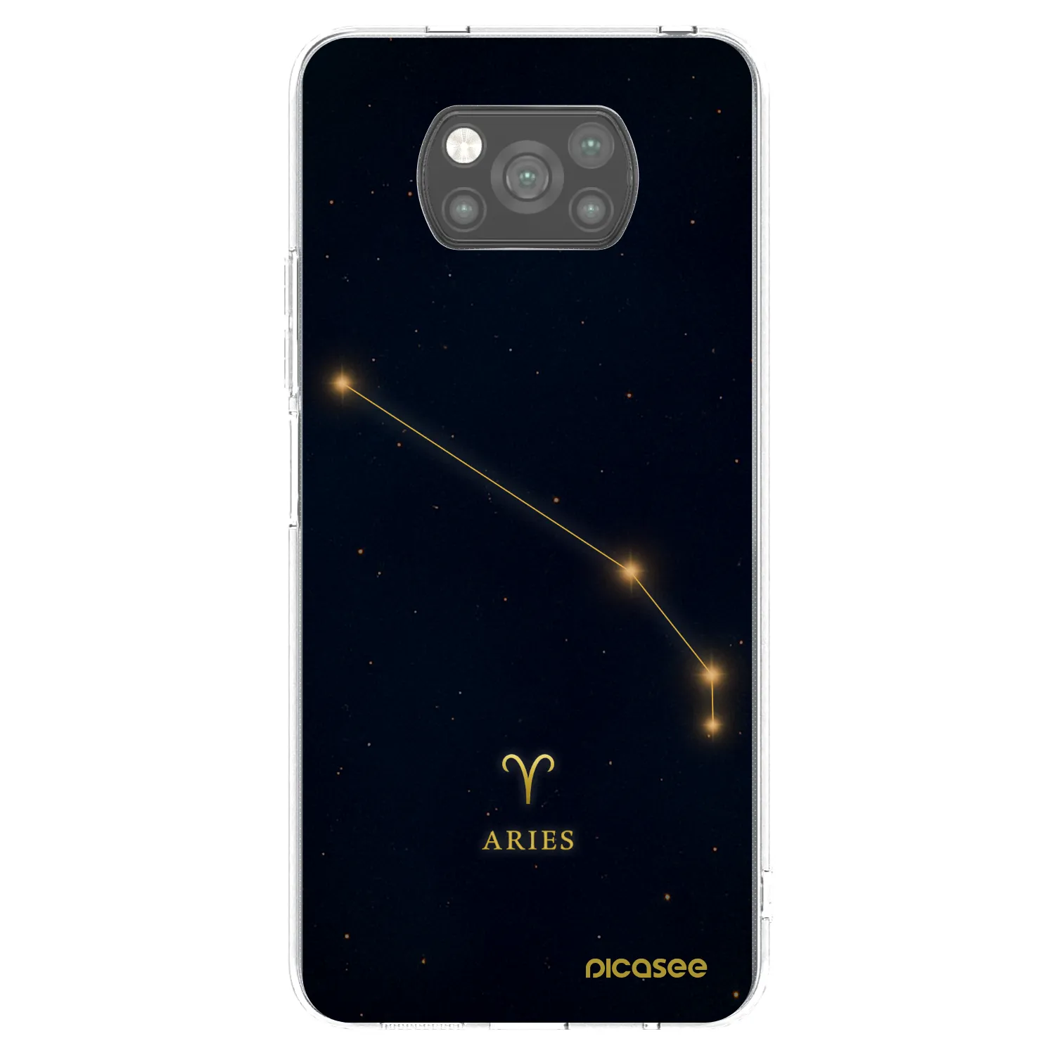 Picasee Μαύρη θήκη σιλικόνης για Xiaomi Poco X3 Pro - ARIES