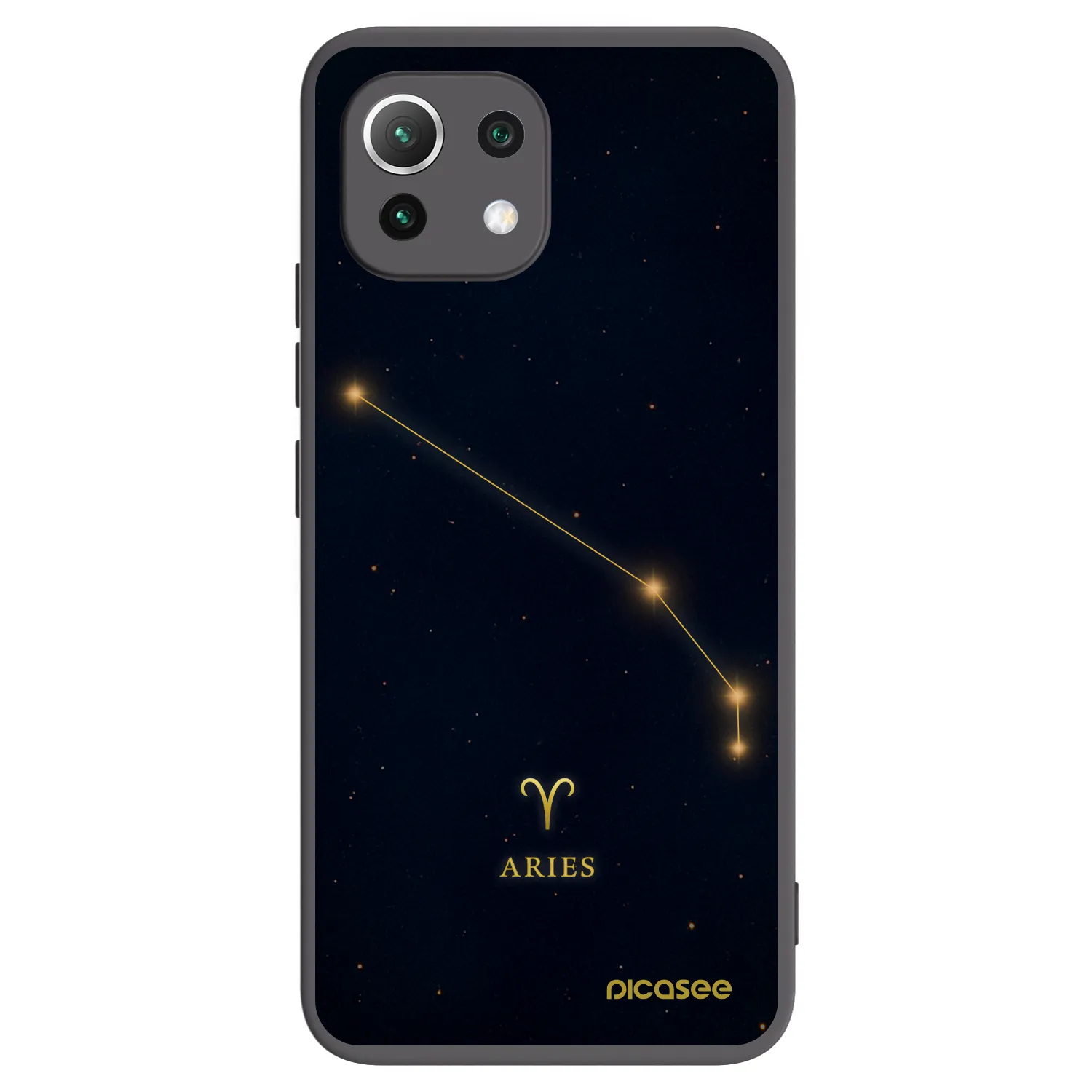 Picasee Μαύρη θήκη σιλικόνης για Xiaomi Mi 11 Lite - ARIES
