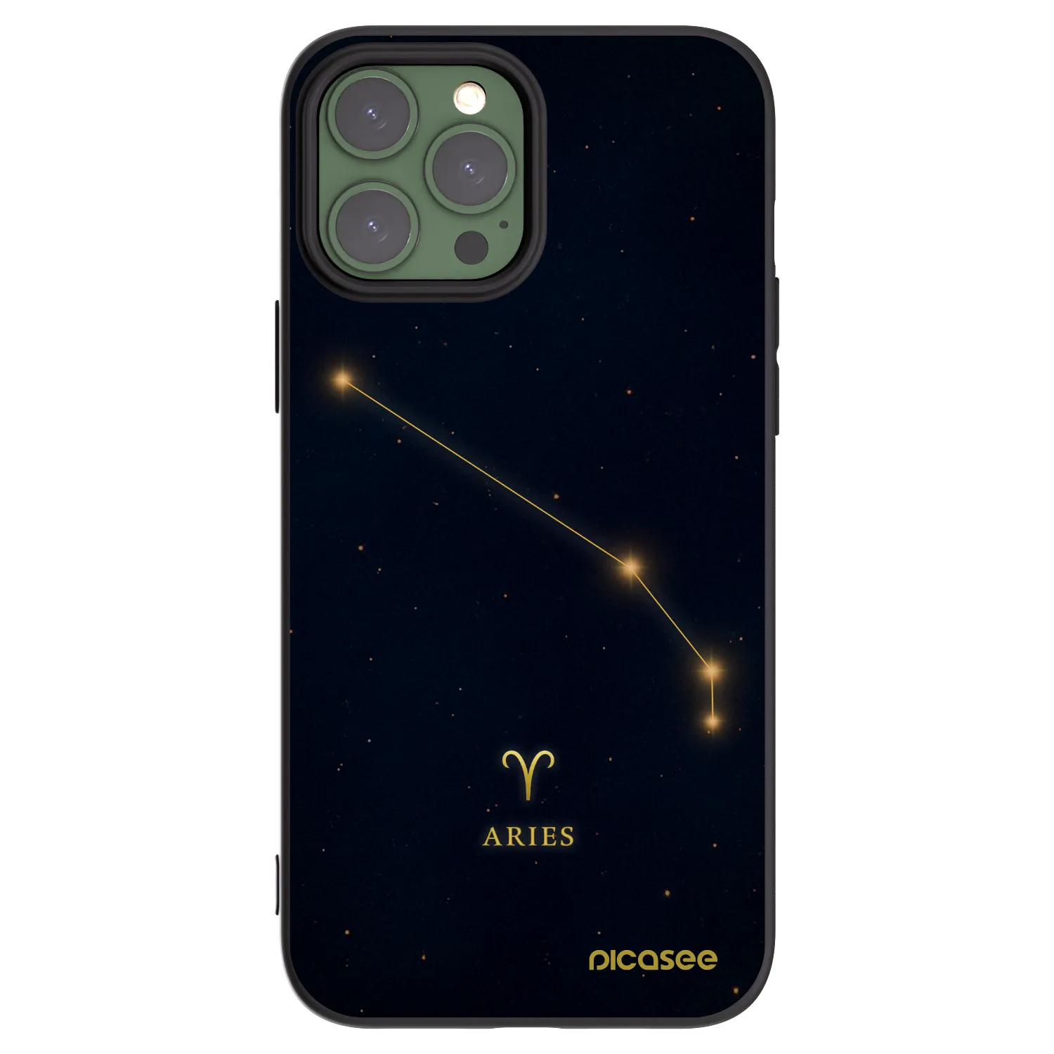 Picasee Μαύρη θήκη σιλικόνης για Apple iPhone 13 Pro Max - ARIES