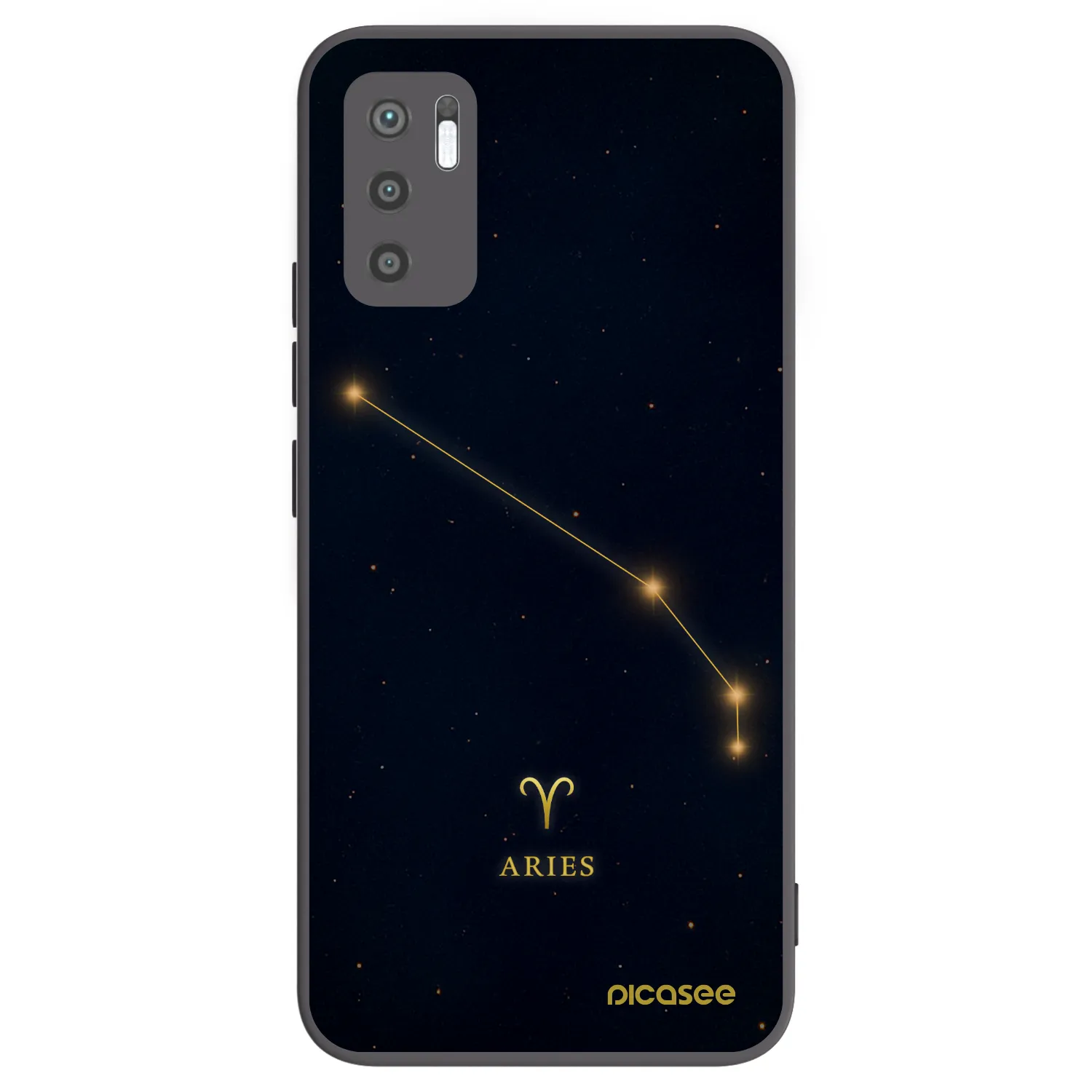 Picasee Μαύρη θήκη σιλικόνης για Xiaomi Redmi Note 10 5G - ARIES