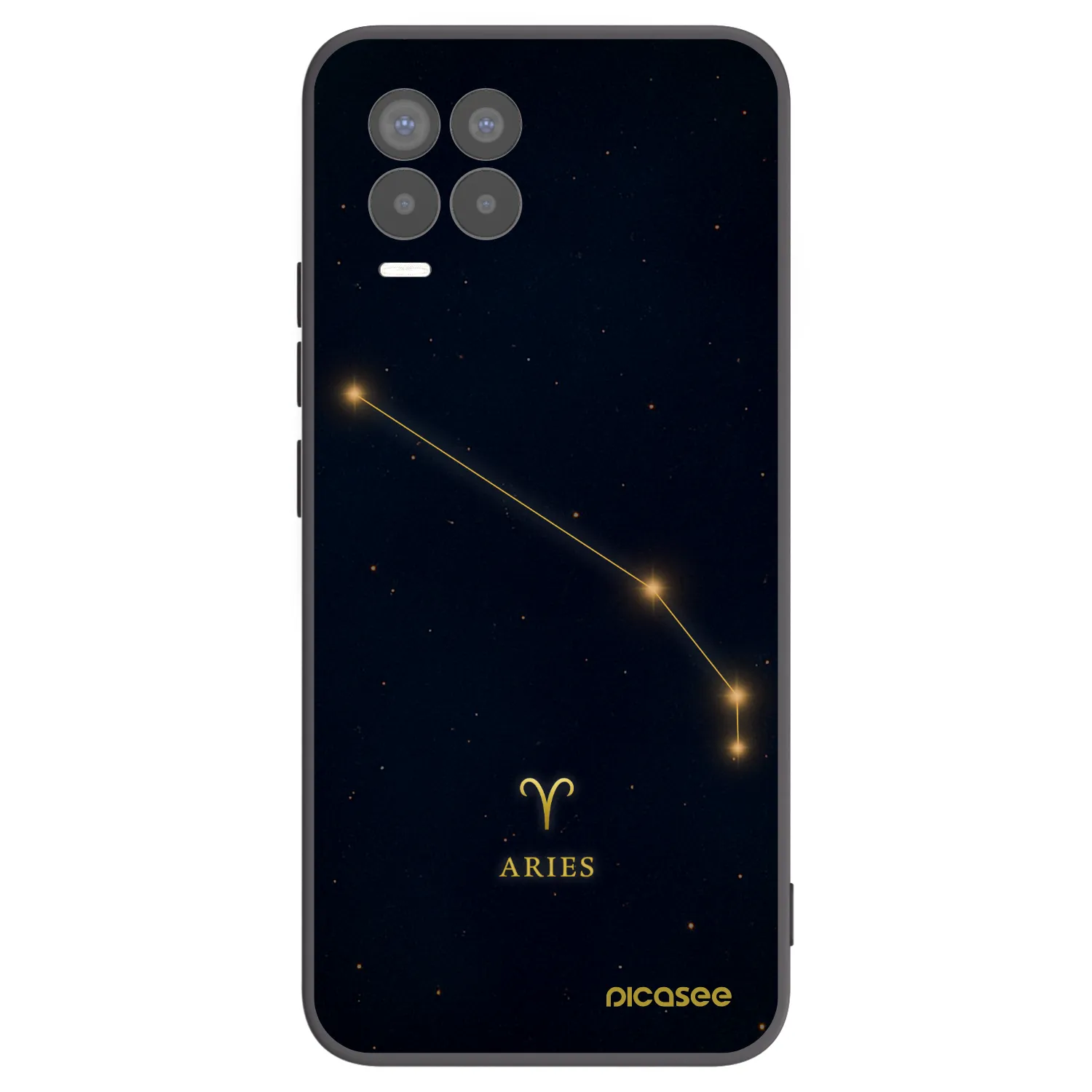 Picasee Μαύρη θήκη σιλικόνης για Realme 8 Pro - ARIES
