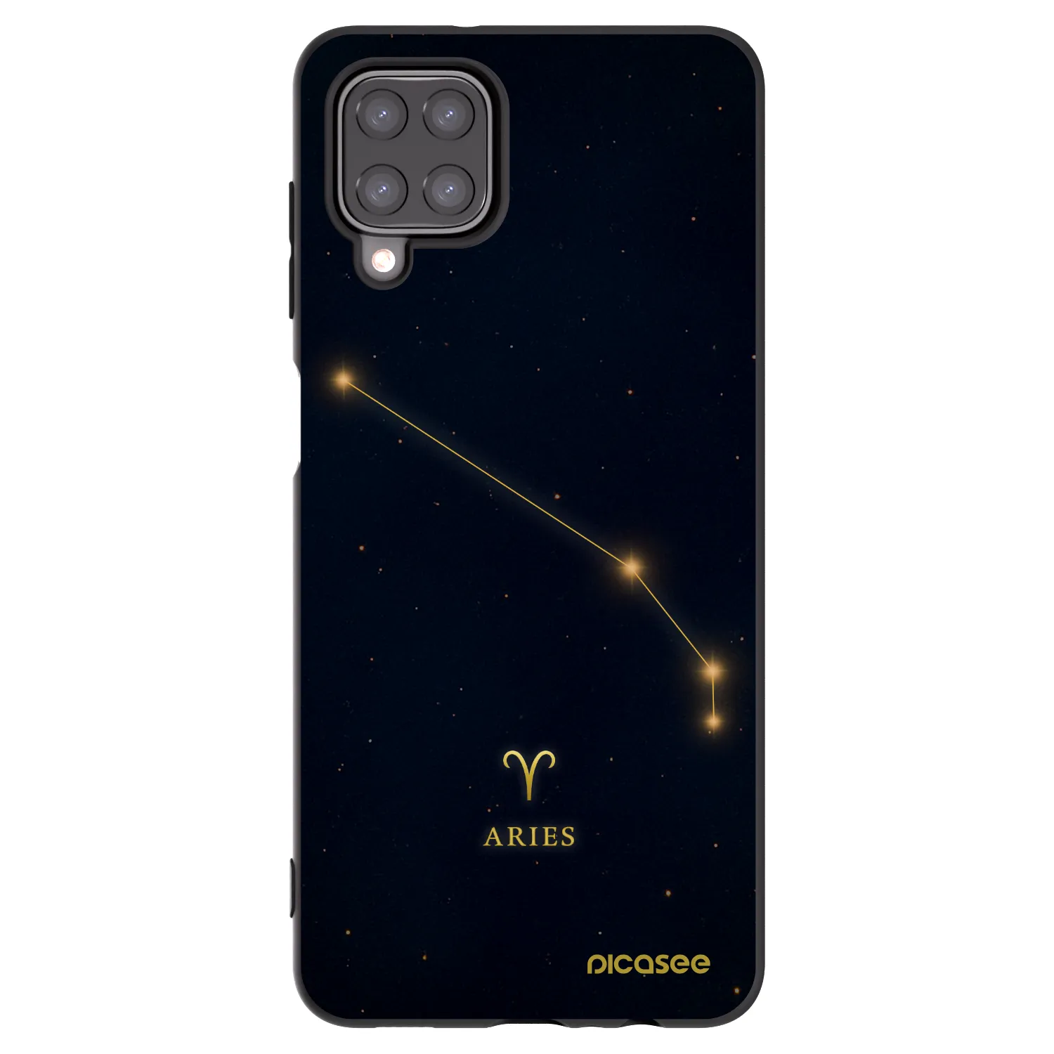 Picasee Μαύρη θήκη σιλικόνης για Samsung Galaxy M12 M127F - ARIES