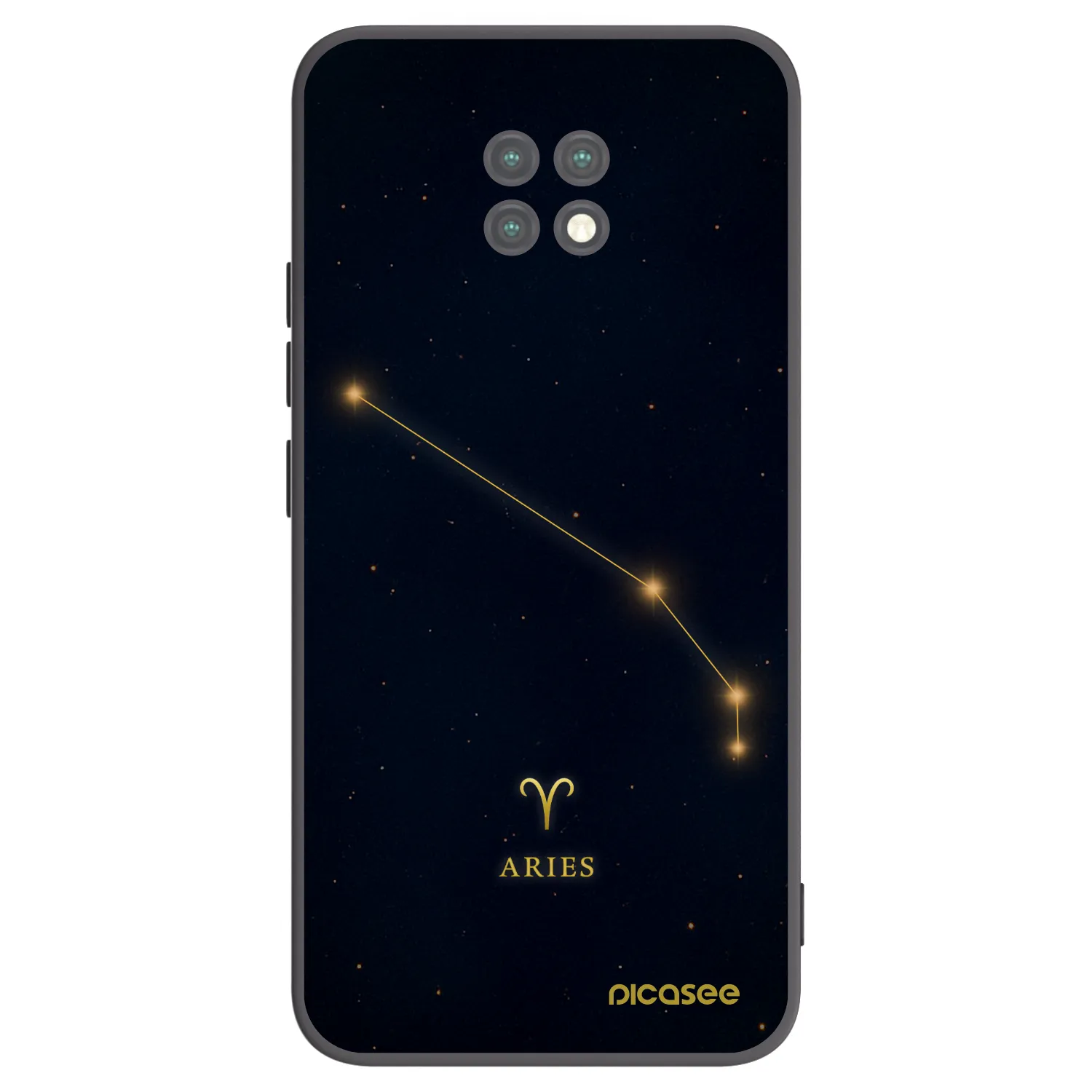Picasee Μαύρη θήκη σιλικόνης για Xiaomi Redmi Note 9T - ARIES