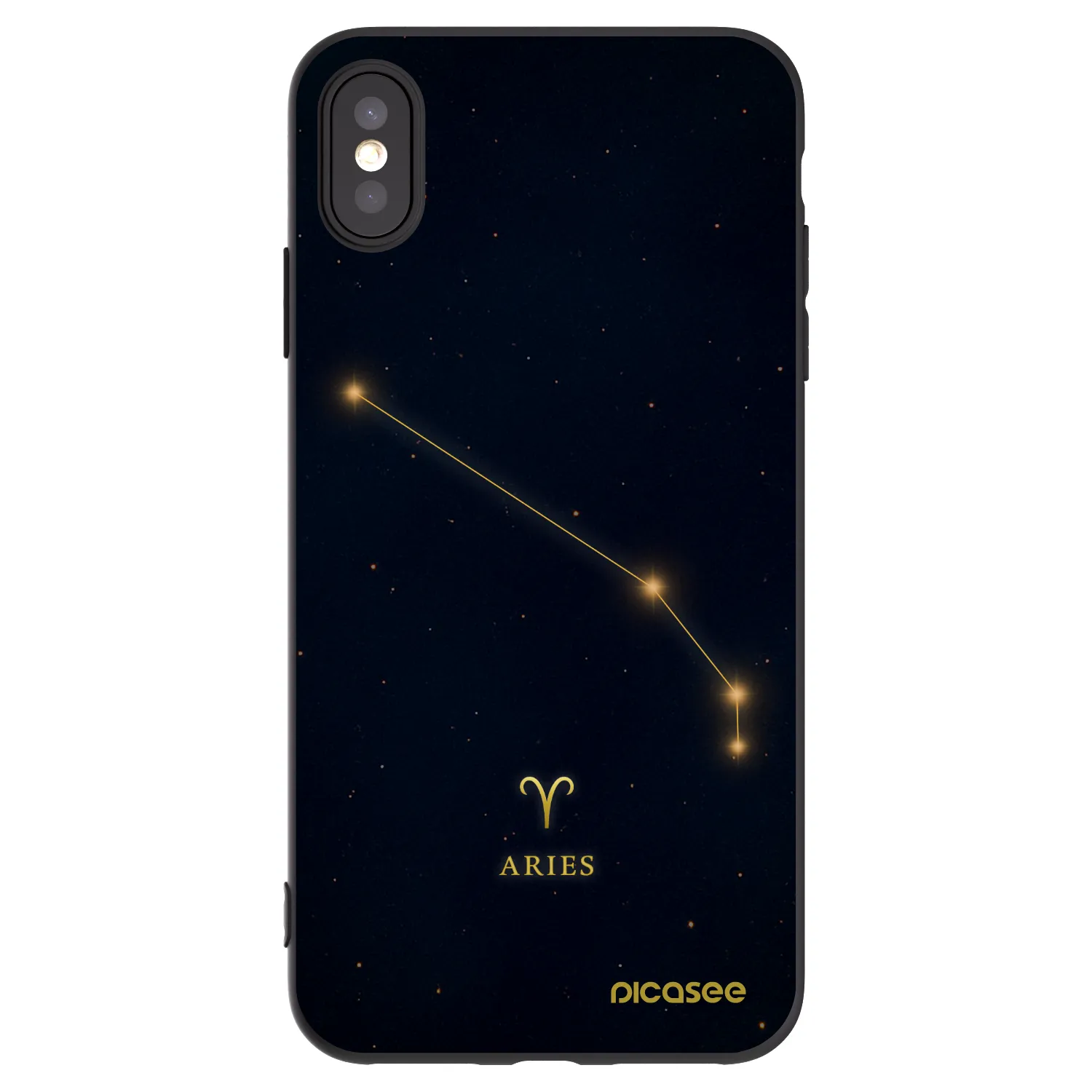 Picasee Μαύρη θήκη σιλικόνης για Apple iPhone XS Max - ARIES