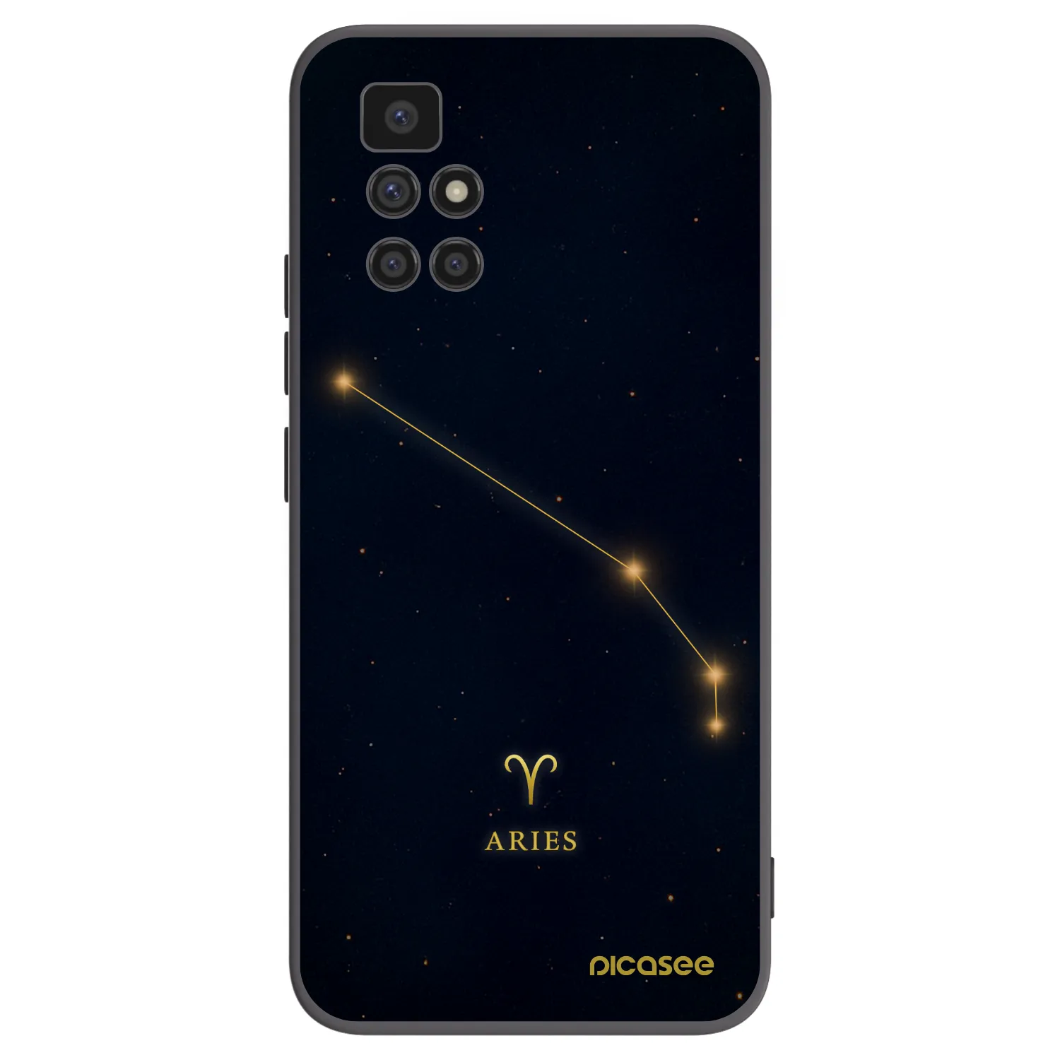 Picasee Μαύρη θήκη σιλικόνης για Xiaomi Redmi 10 - ARIES