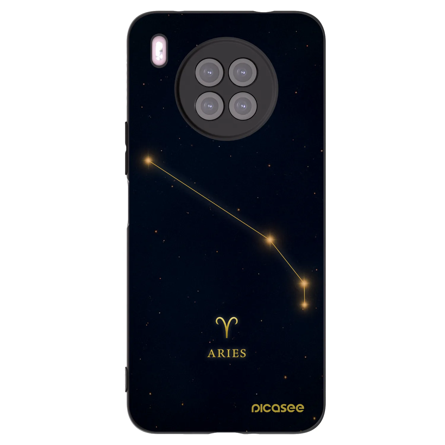 Picasee Μαύρη θήκη σιλικόνης για Huawei Nova 8i - ARIES