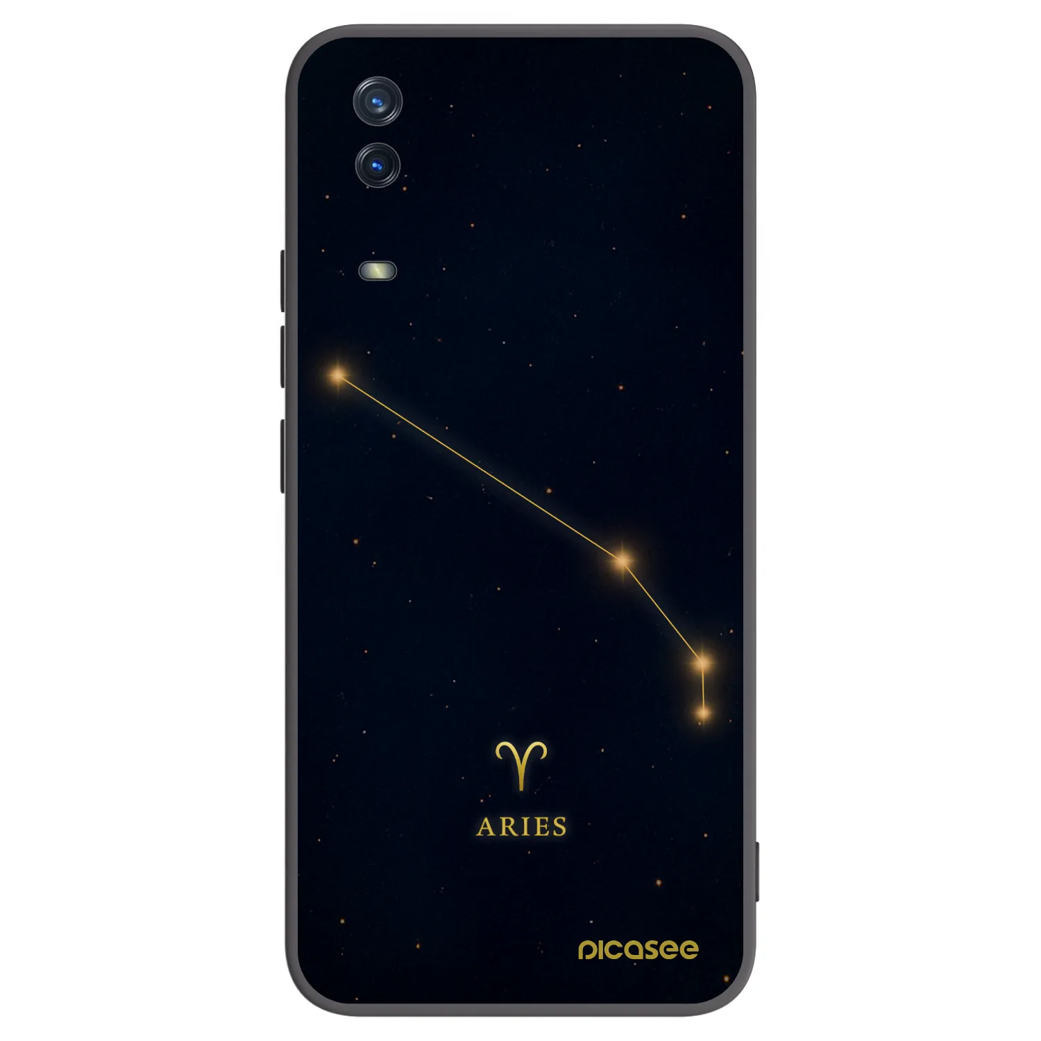 Picasee Μαύρη θήκη σιλικόνης για Vivo Y11s - ARIES