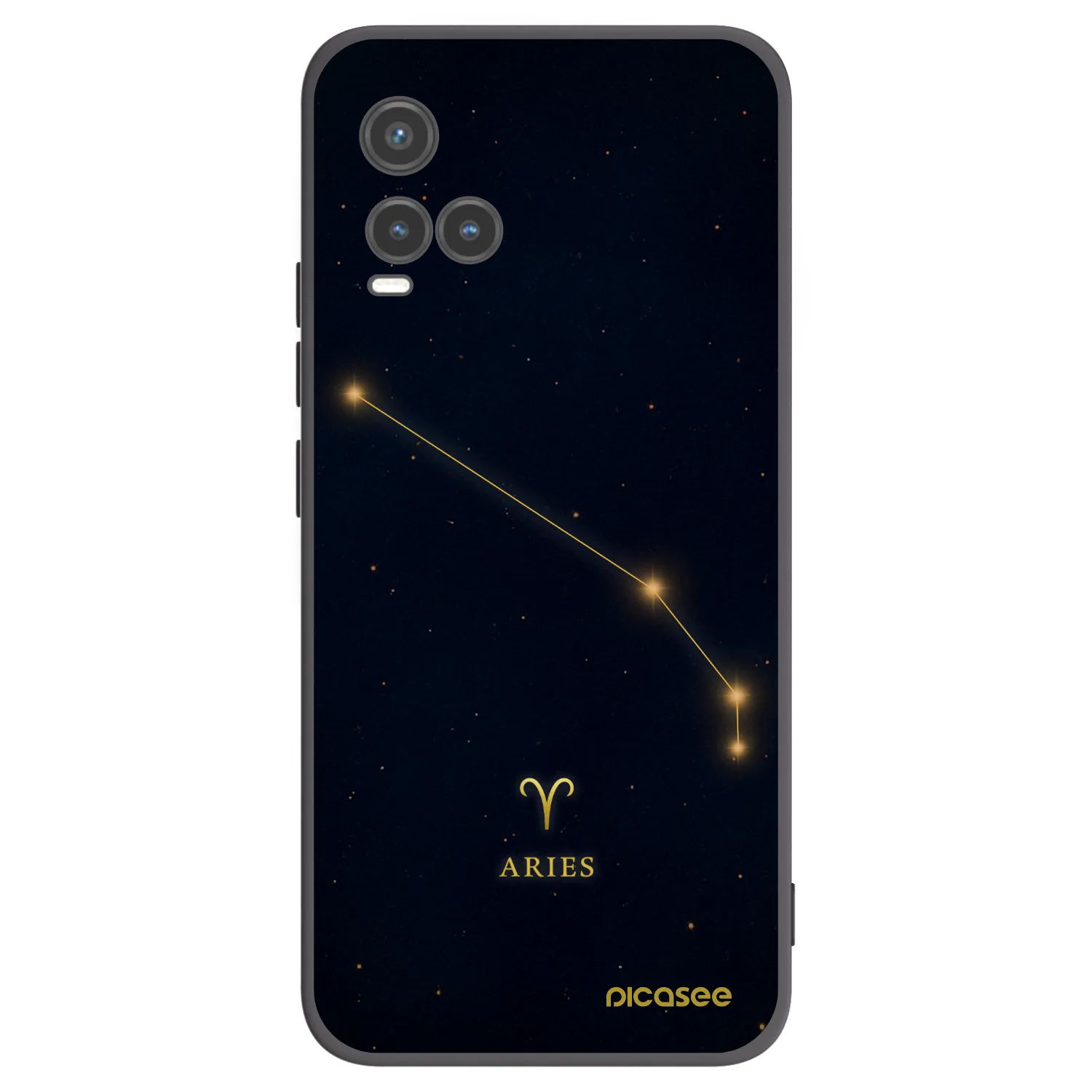 Picasee Μαύρη θήκη σιλικόνης για Vivo Y33s - ARIES
