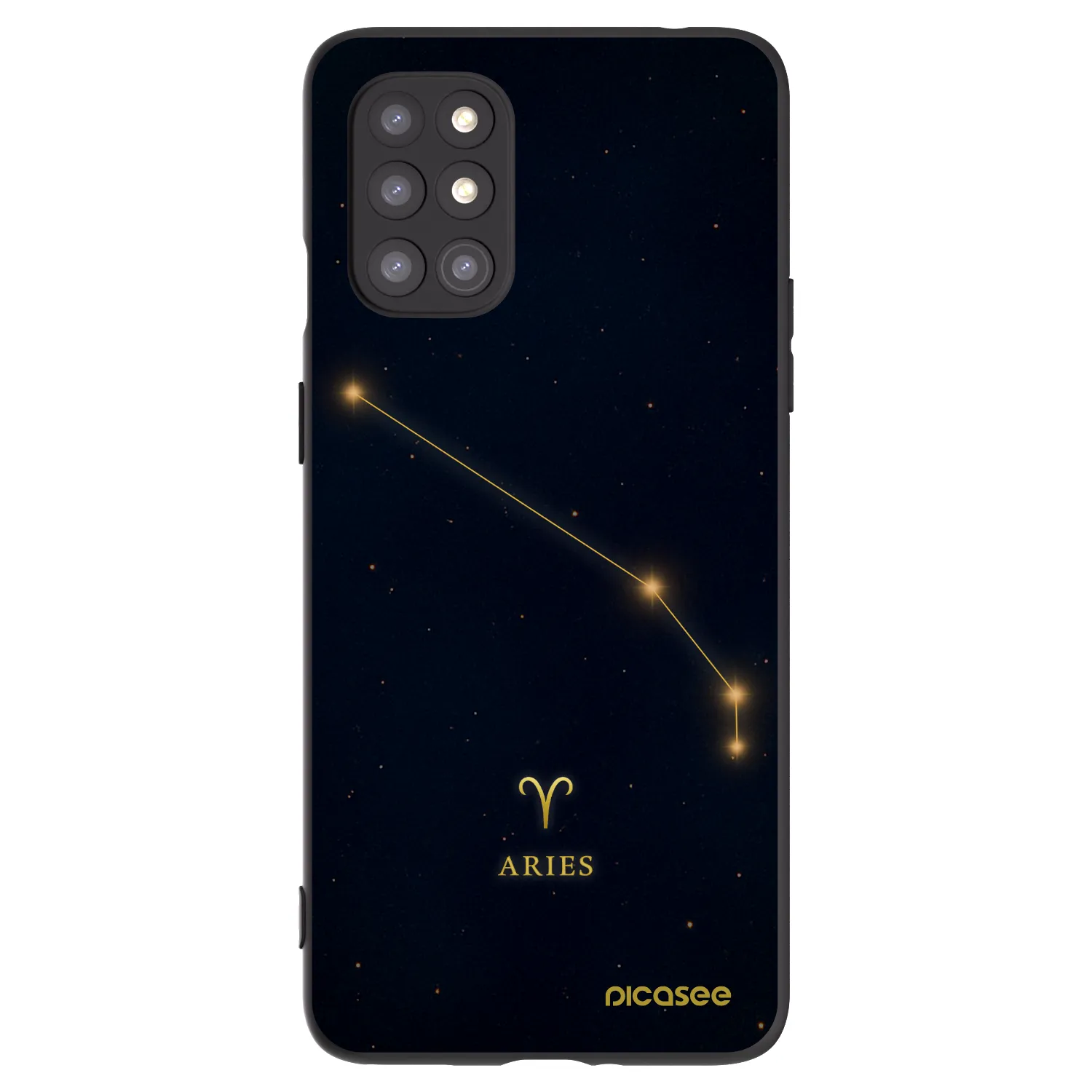 Picasee Μαύρη θήκη σιλικόνης για OnePlus 8T - ARIES