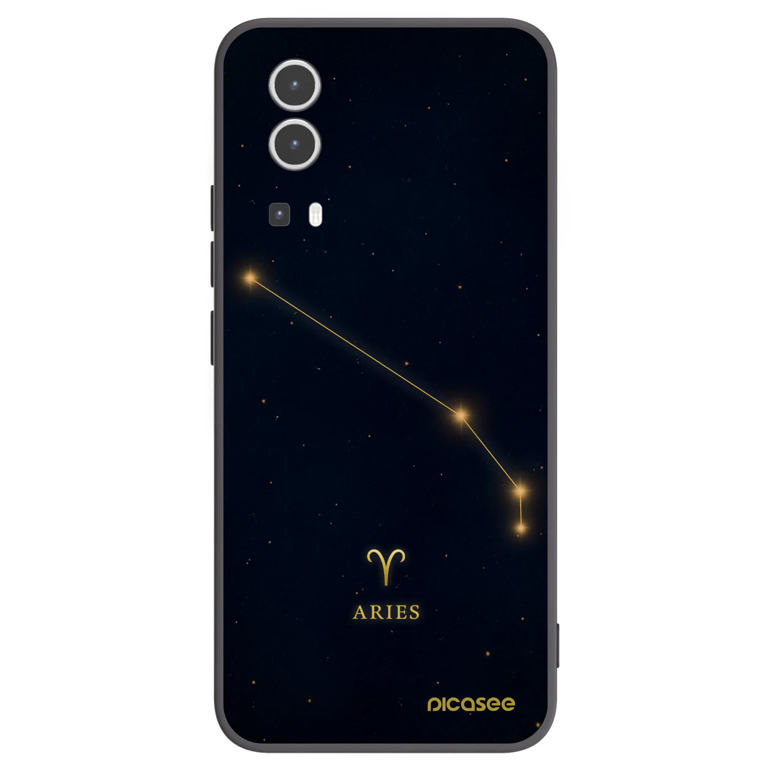 Picasee Μαύρη θήκη σιλικόνης για Vivo Y72 5G - ARIES