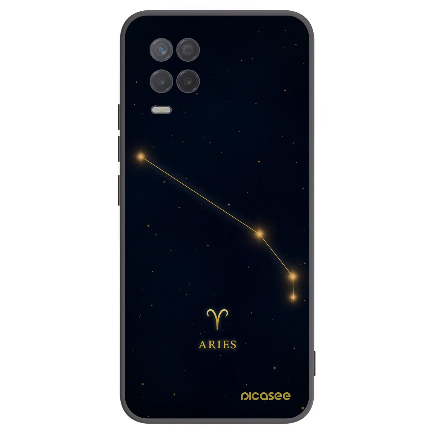 Picasee Μαύρη θήκη σιλικόνης για Realme 8 5G - ARIES