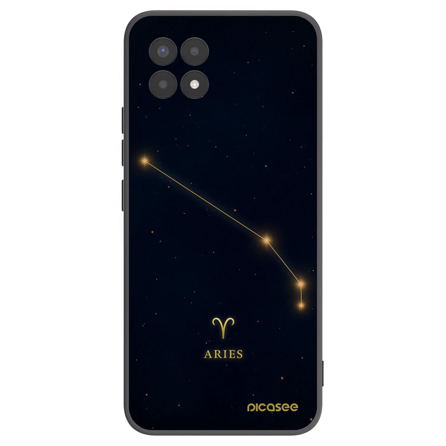 Picasee Μαύρη θήκη σιλικόνης για Realme 8i - ARIES