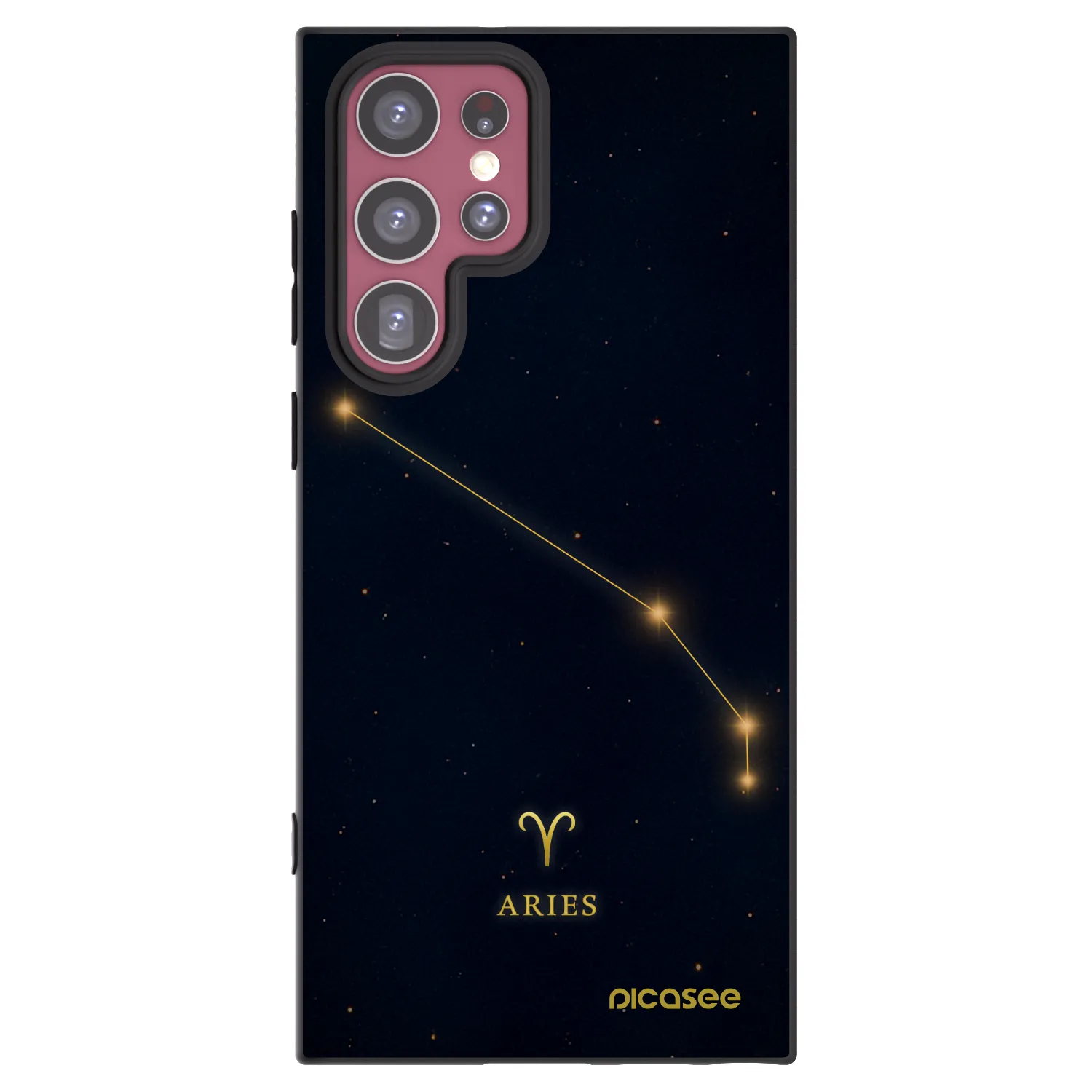 Picasee Μαύρη θήκη σιλικόνης για Samsung Galaxy S22 Ultra 5G - ARIES