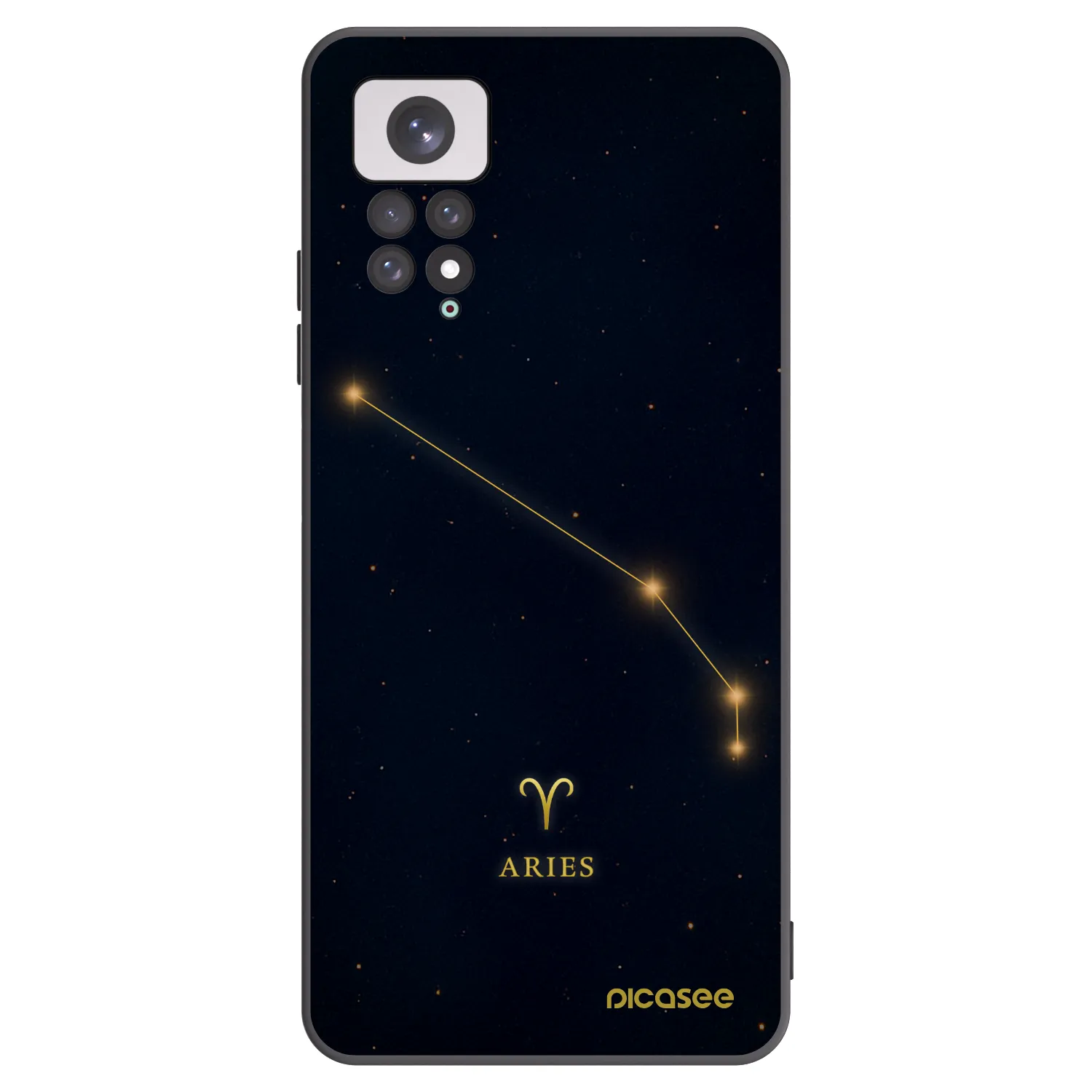 Picasee Μαύρη θήκη σιλικόνης για Xiaomi Redmi Note 11 - ARIES