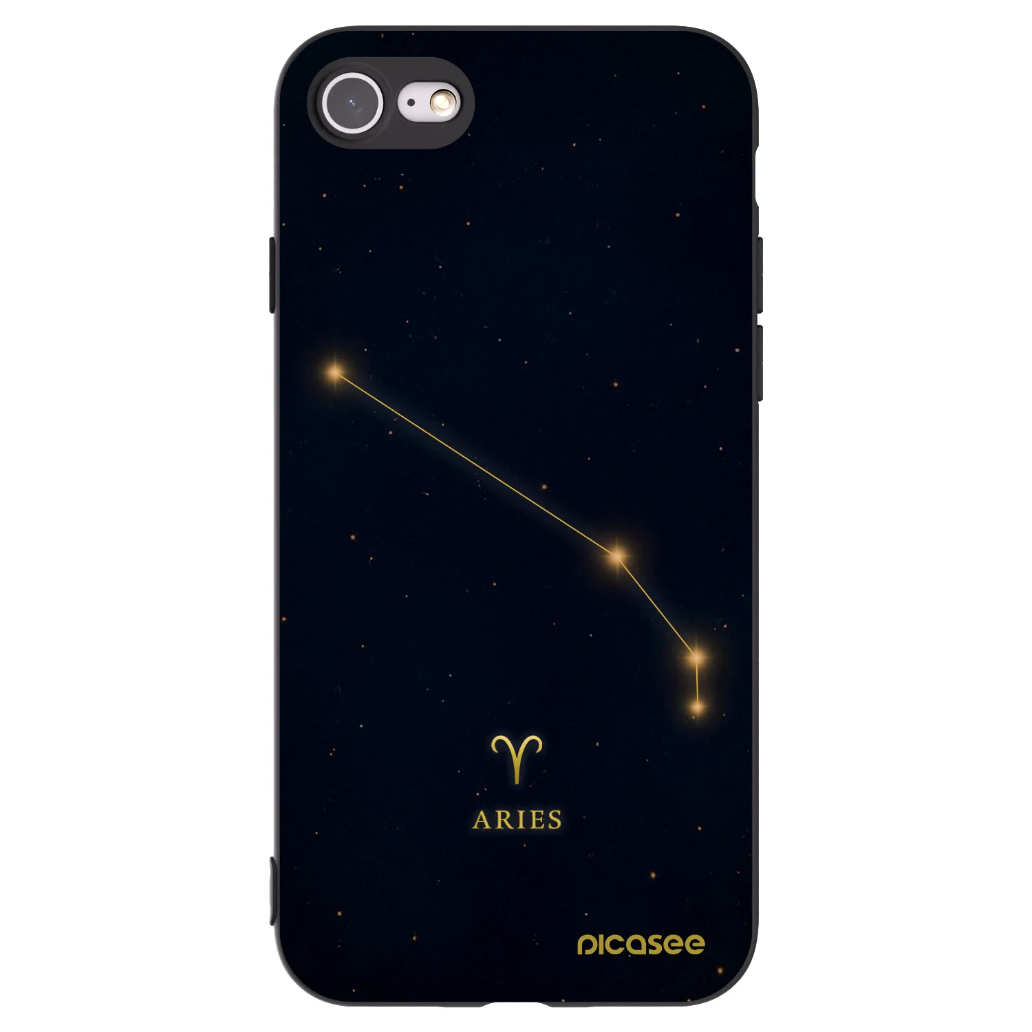 Picasee Μαύρη θήκη σιλικόνης για Apple iPhone SE 2022 - ARIES