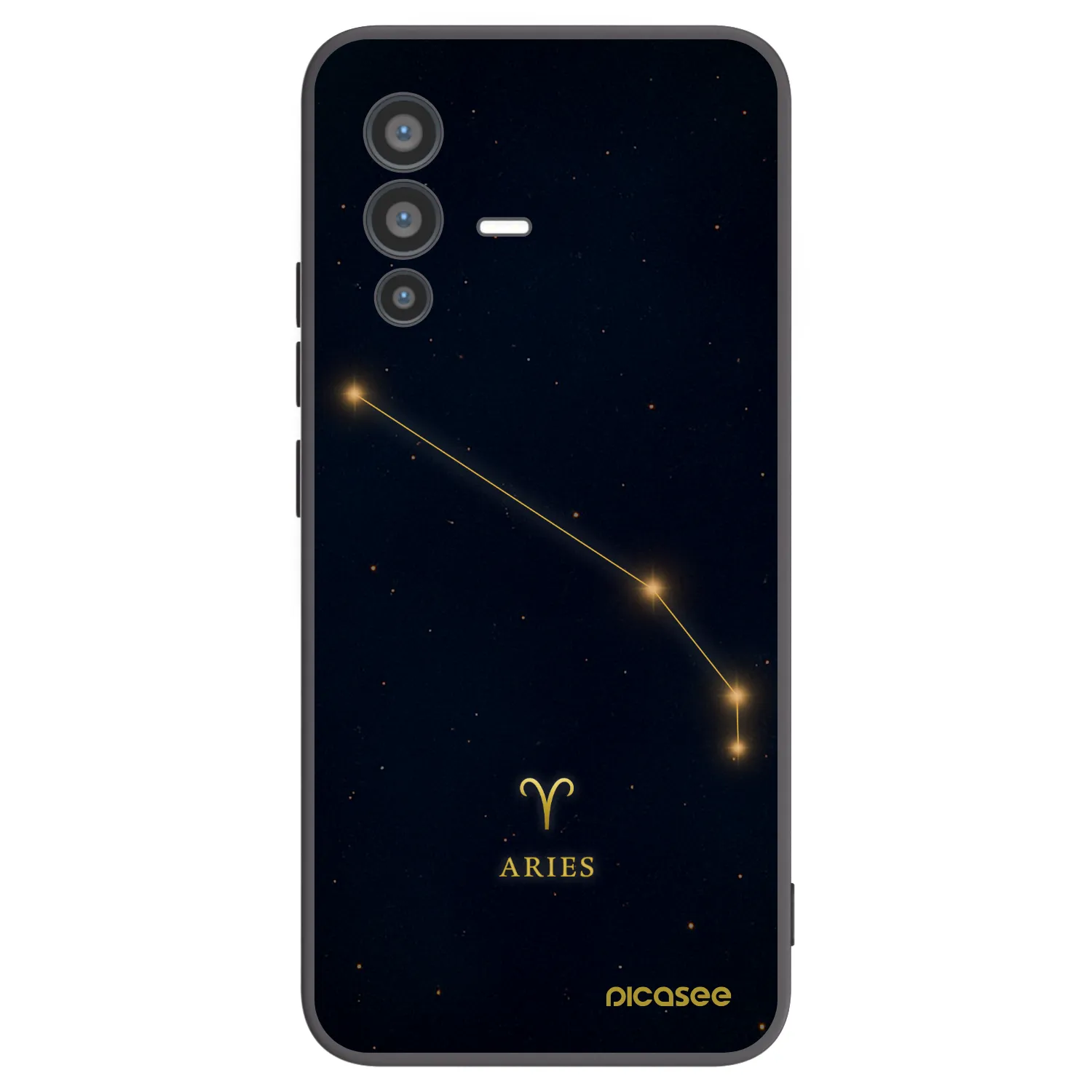 Picasee Μαύρη θήκη σιλικόνης για Vivo V23 5G - ARIES