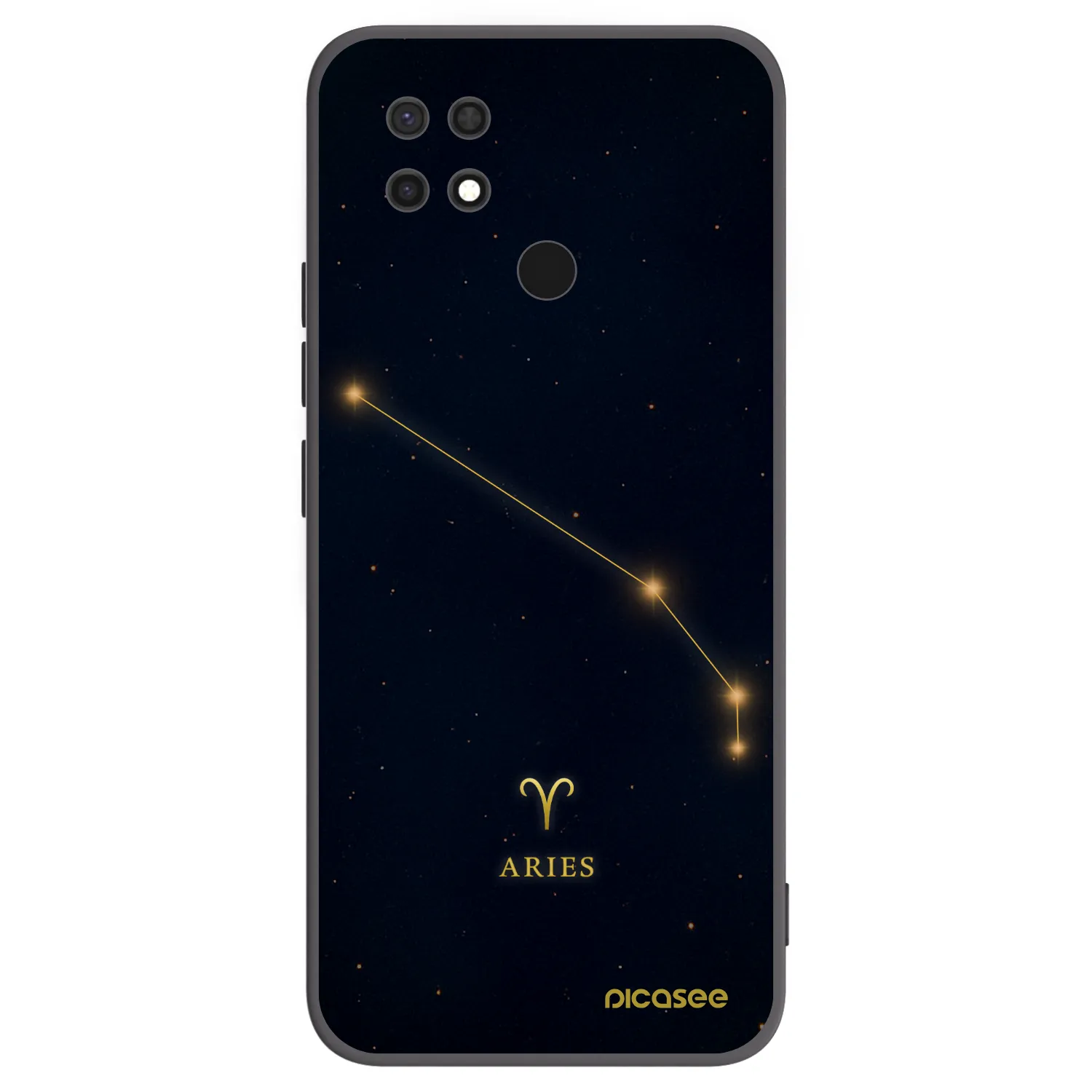 Picasee Μαύρη θήκη σιλικόνης για Xiaomi Redmi 10C - ARIES