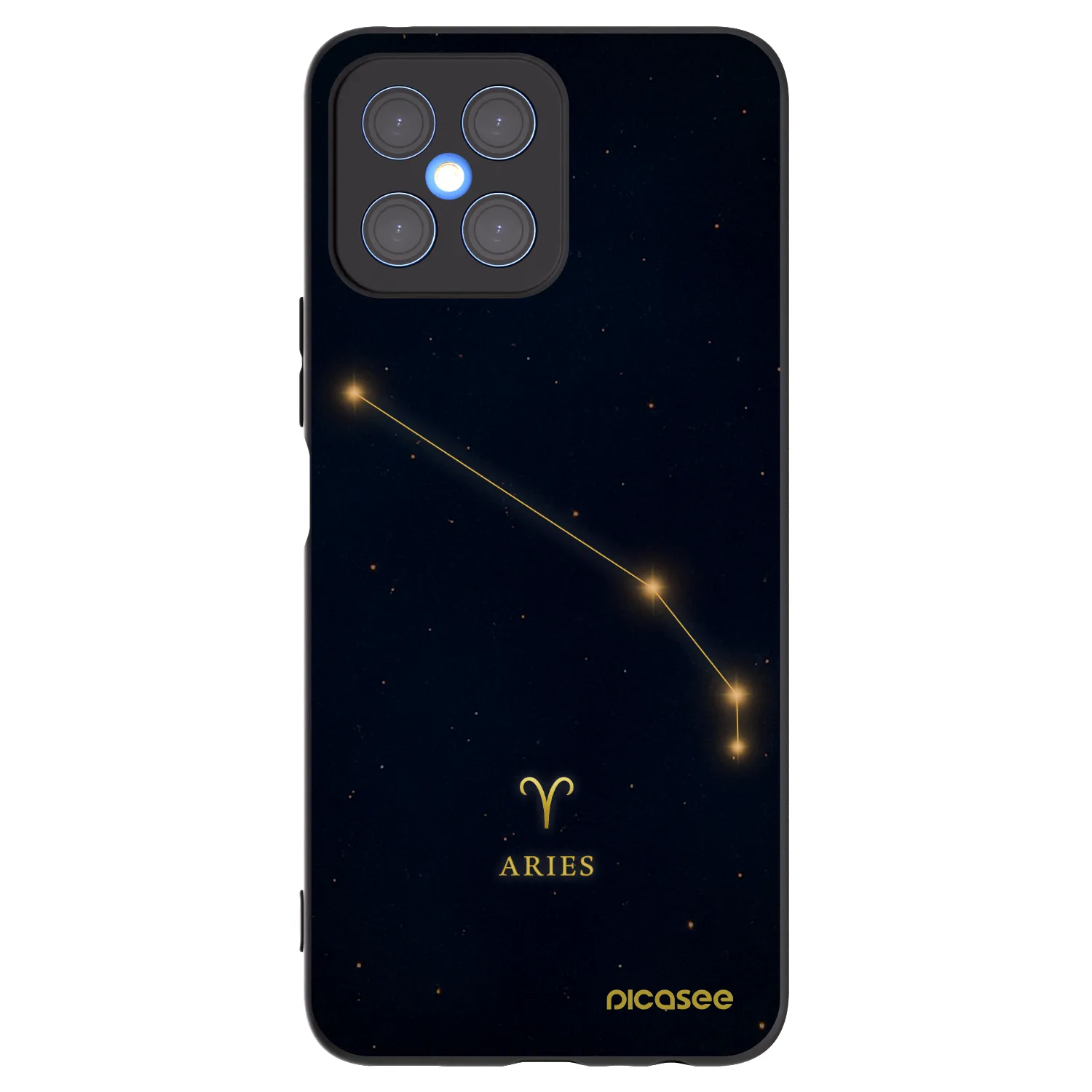 Picasee Μαύρη θήκη σιλικόνης για Honor X8 4G - ARIES