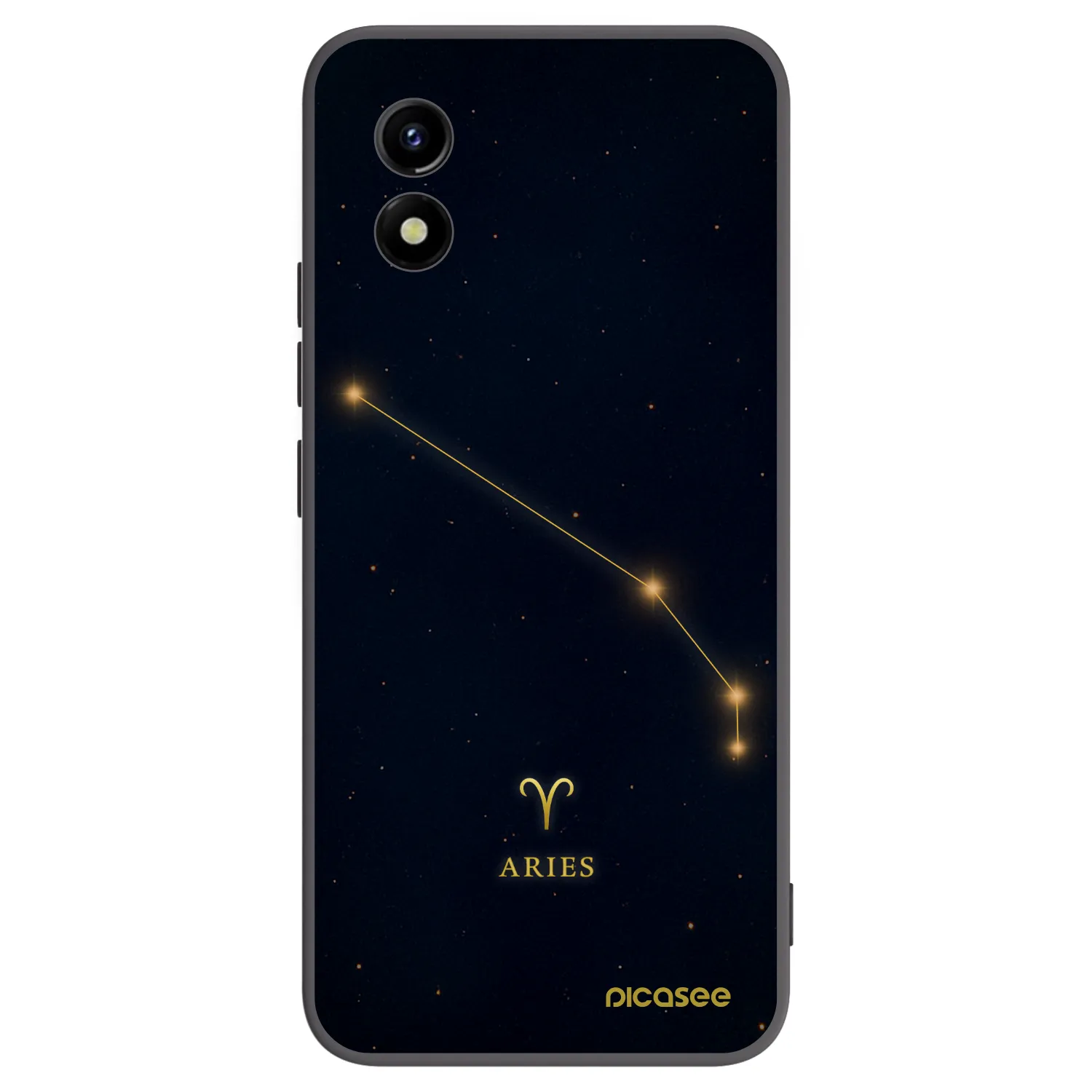 Picasee Μαύρη θήκη σιλικόνης για Vivo Y01 - ARIES