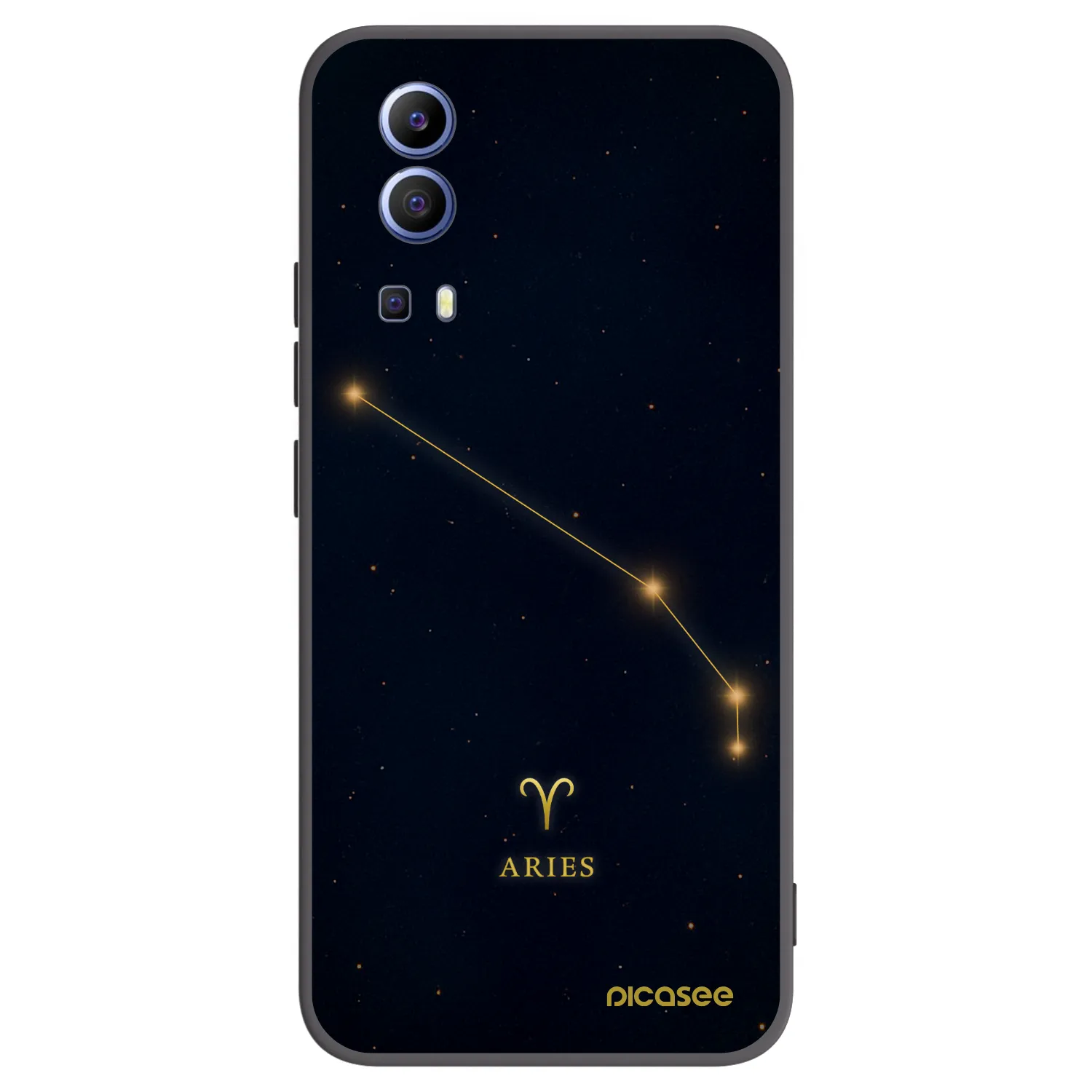 Picasee Μαύρη θήκη σιλικόνης για Vivo Y52 5G - ARIES