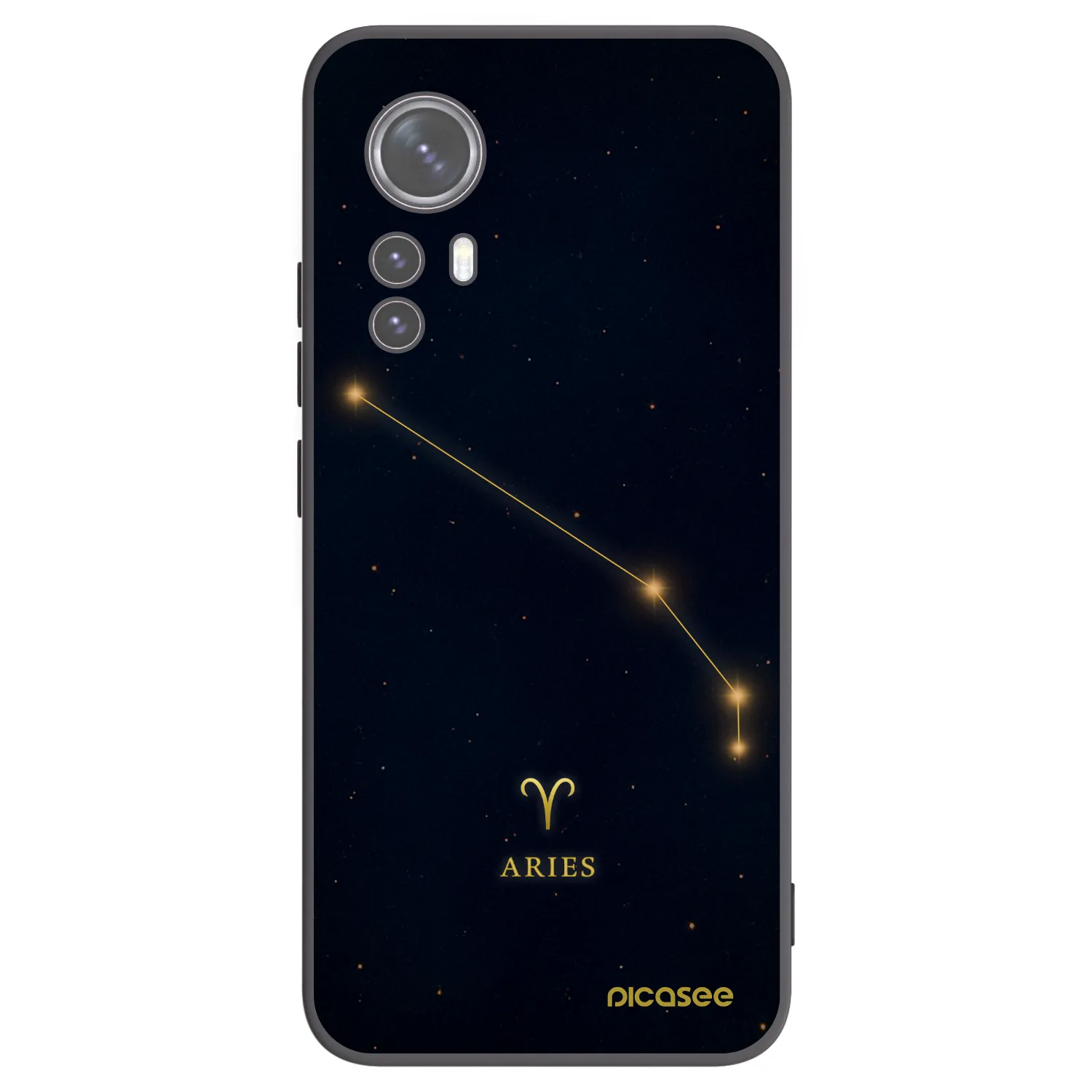 Picasee Μαύρη θήκη σιλικόνης για Xiaomi 12X - ARIES