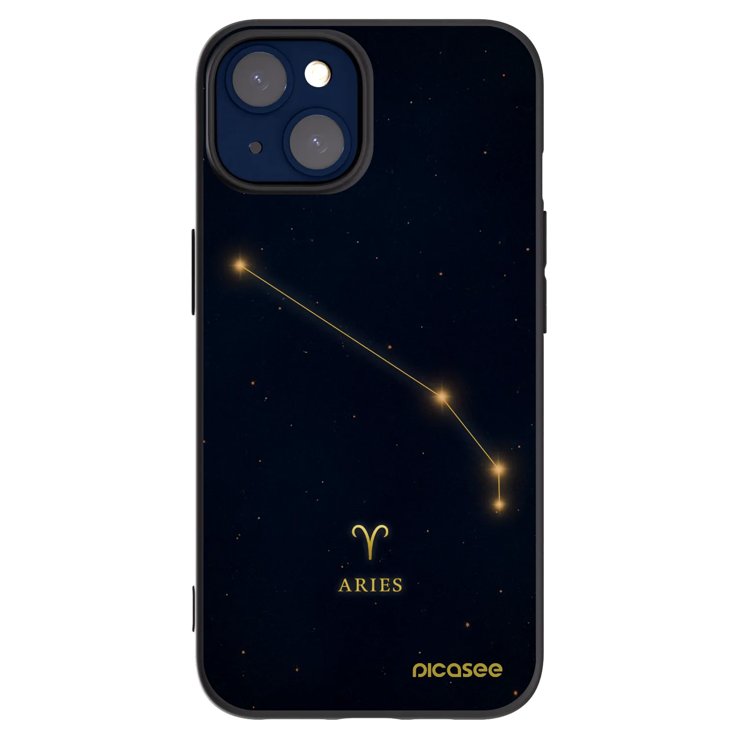 Picasee Μαύρη θήκη σιλικόνης για Apple iPhone 14 - ARIES