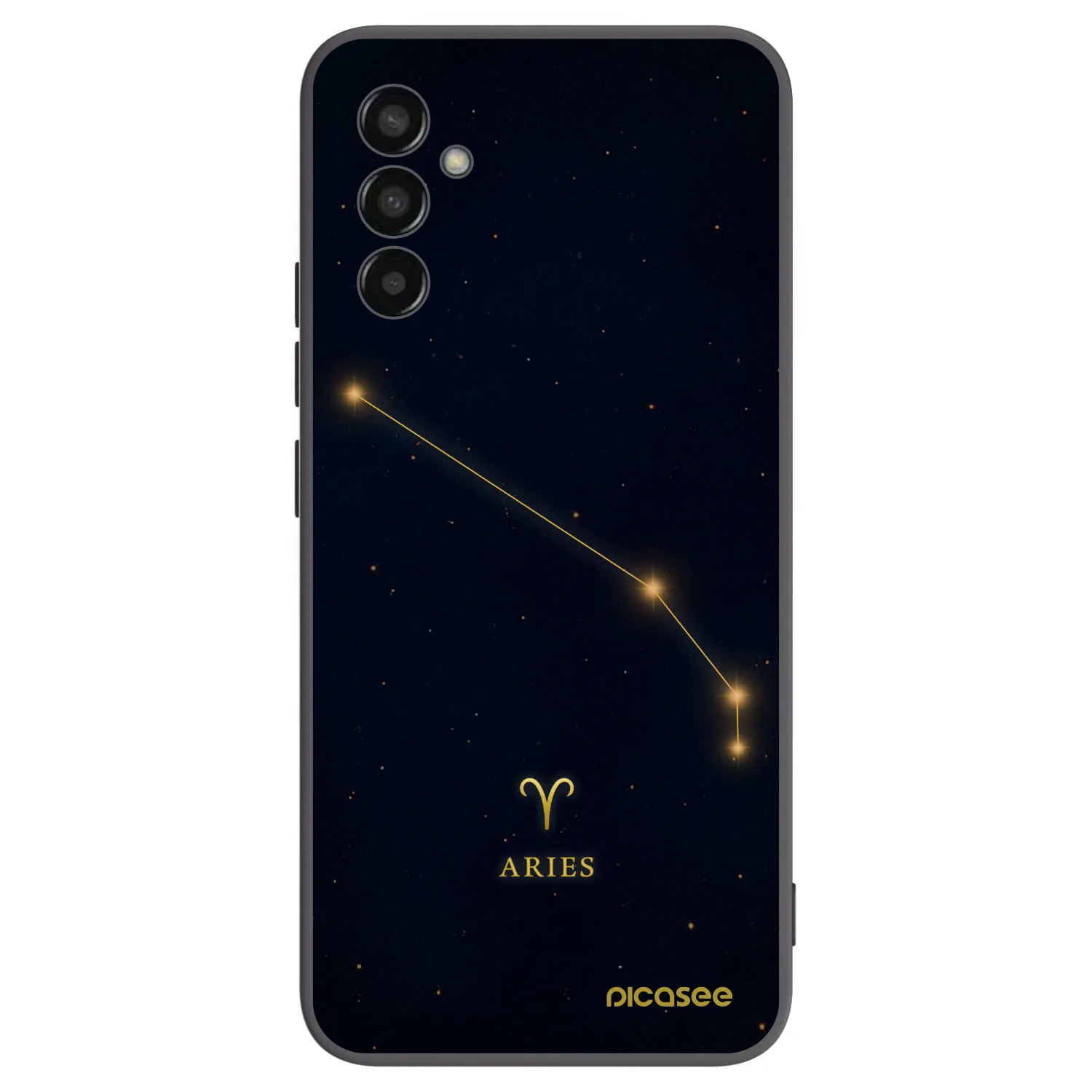 Picasee Μαύρη θήκη σιλικόνης για Samsung Galaxy M13 M135F - ARIES