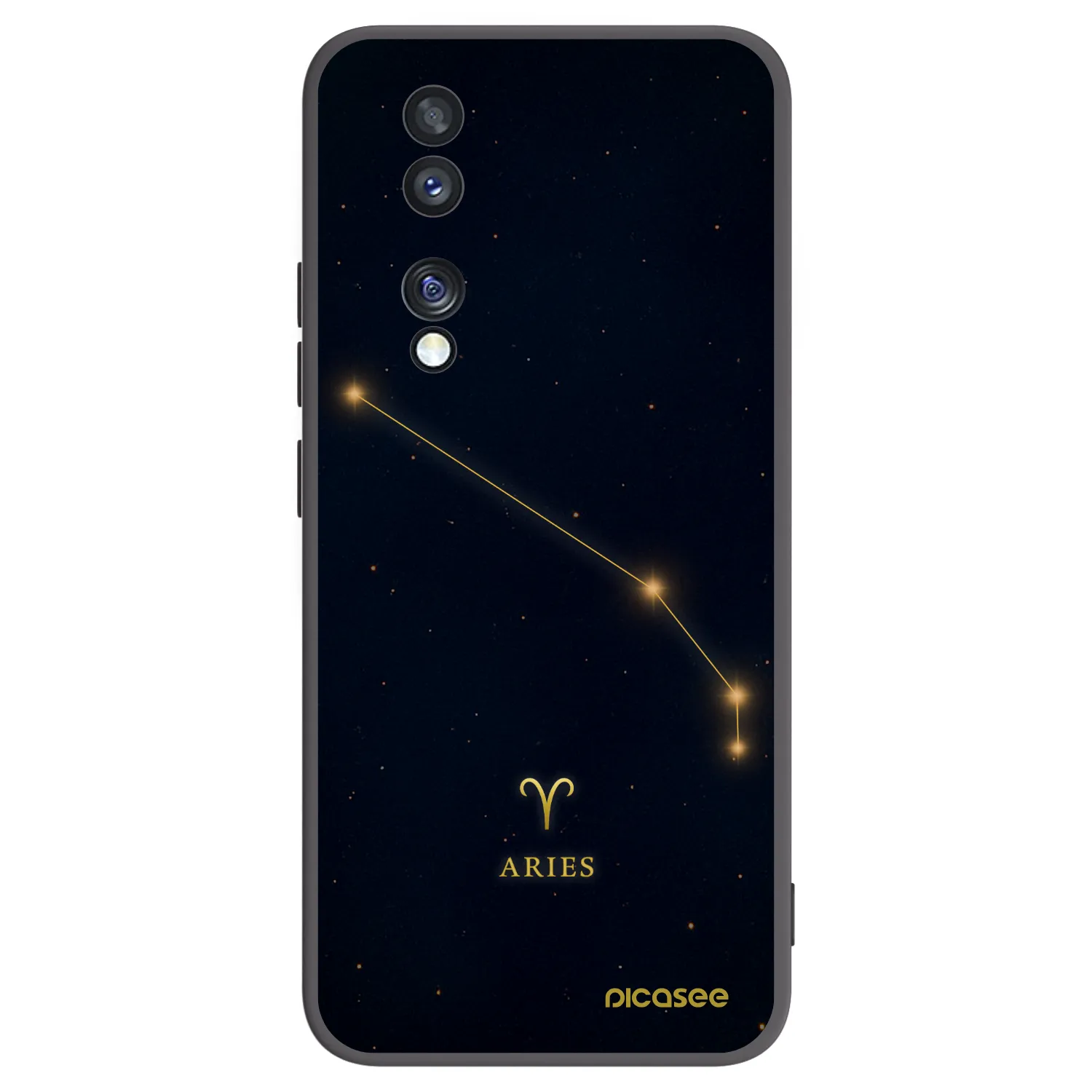 Picasee Μαύρη θήκη σιλικόνης για Honor 70 - ARIES