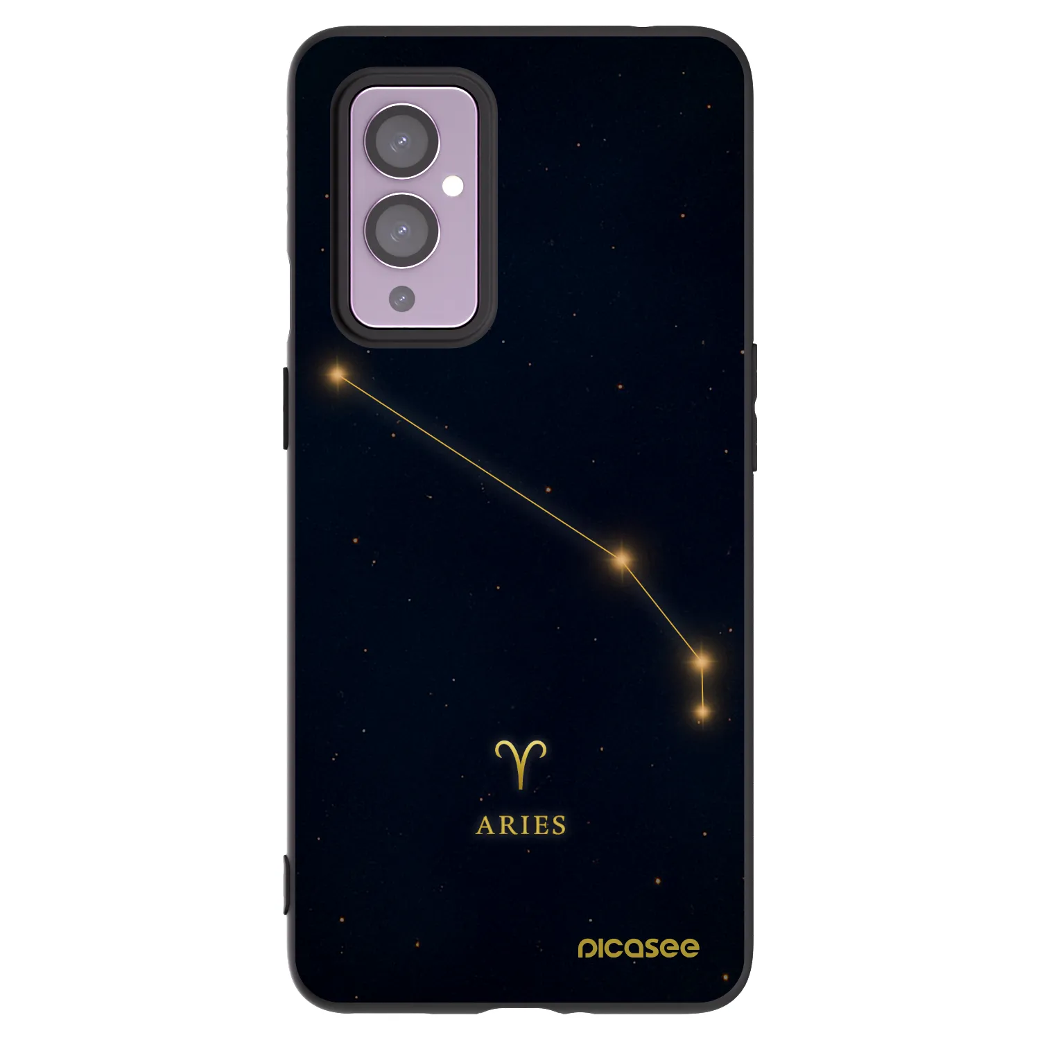 Picasee Μαύρη θήκη σιλικόνης για OnePlus 9 - ARIES