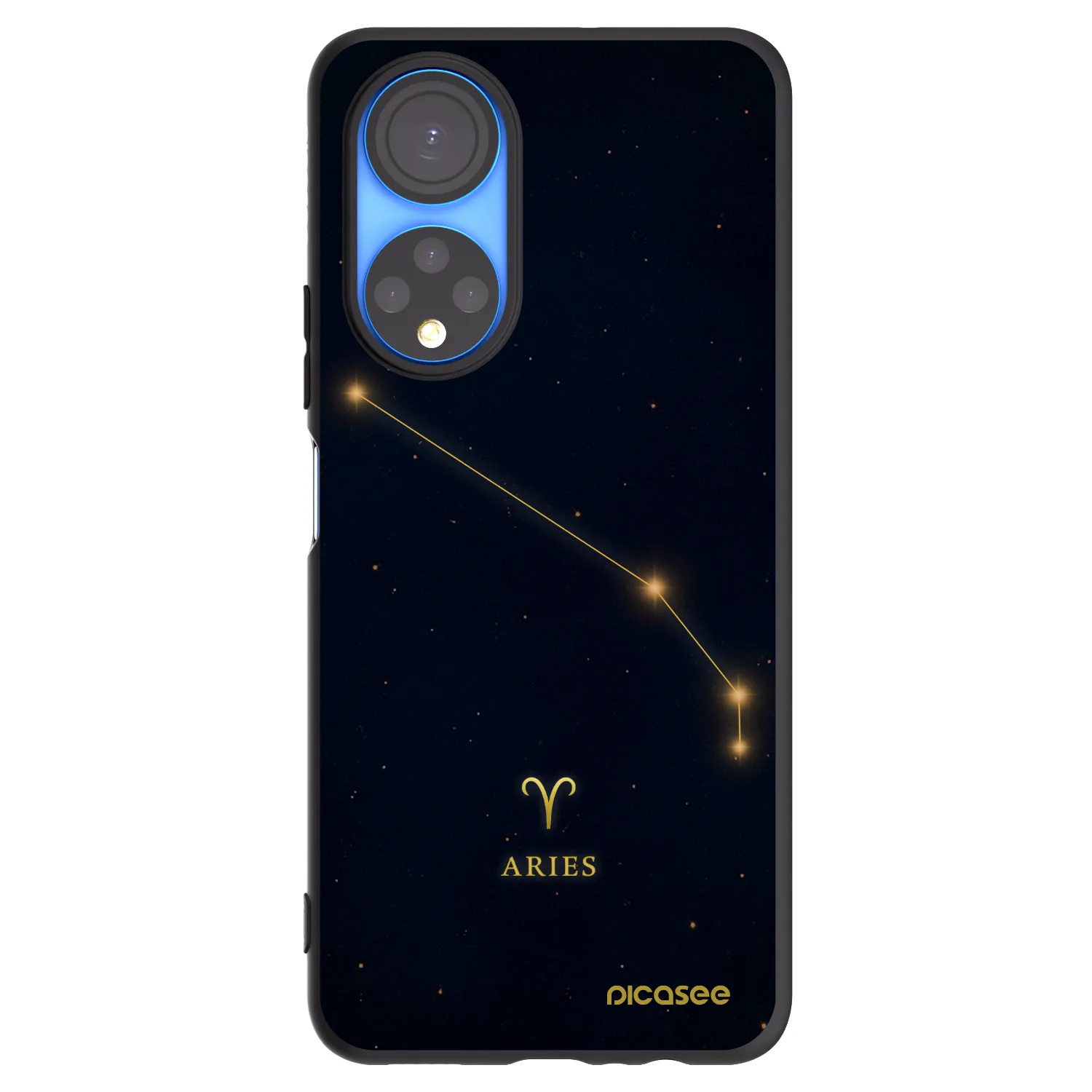 Picasee Μαύρη θήκη σιλικόνης για Honor X7 - ARIES