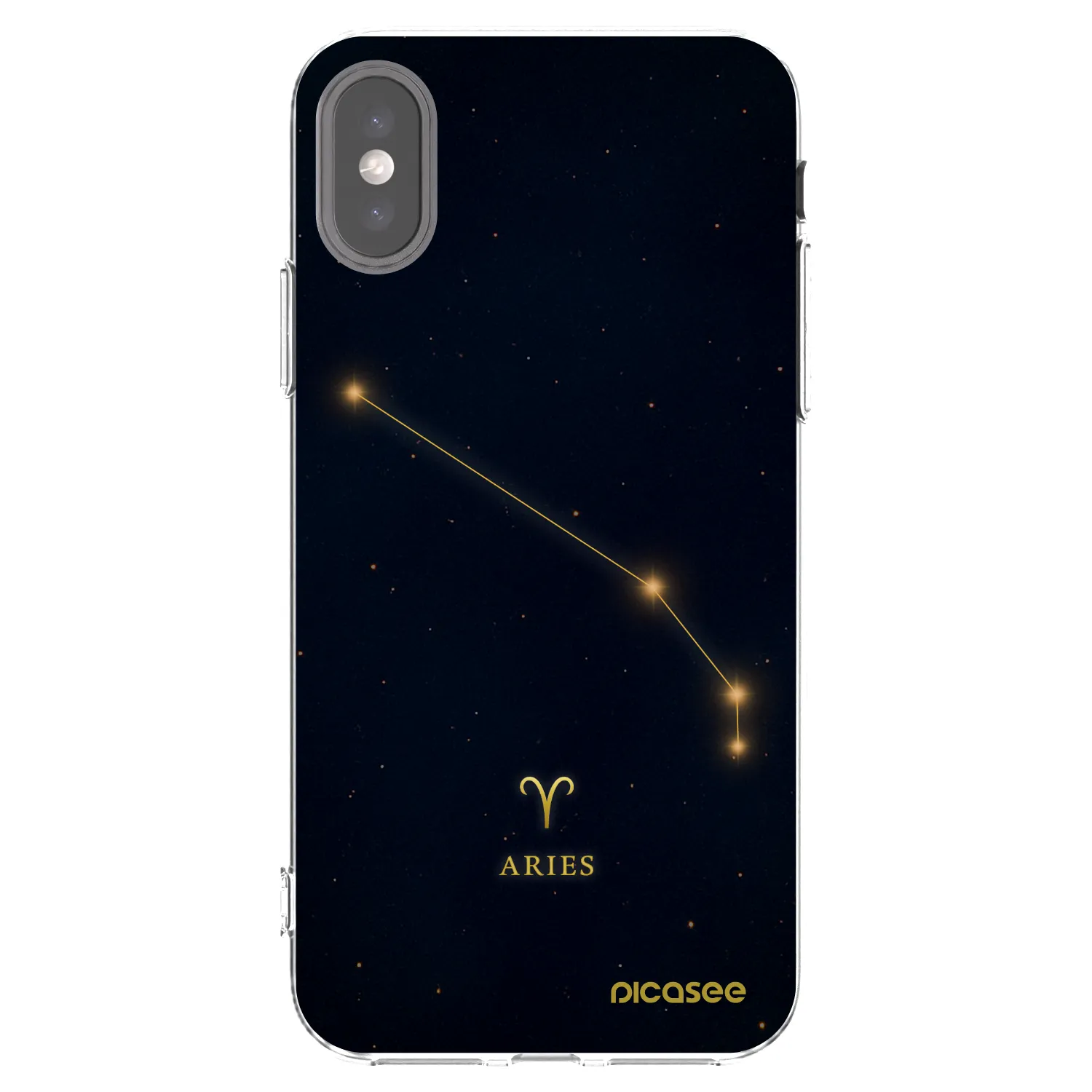 Picasee διαφανής θήκη σιλικόνης Apple iPhone X/XS - ARIES