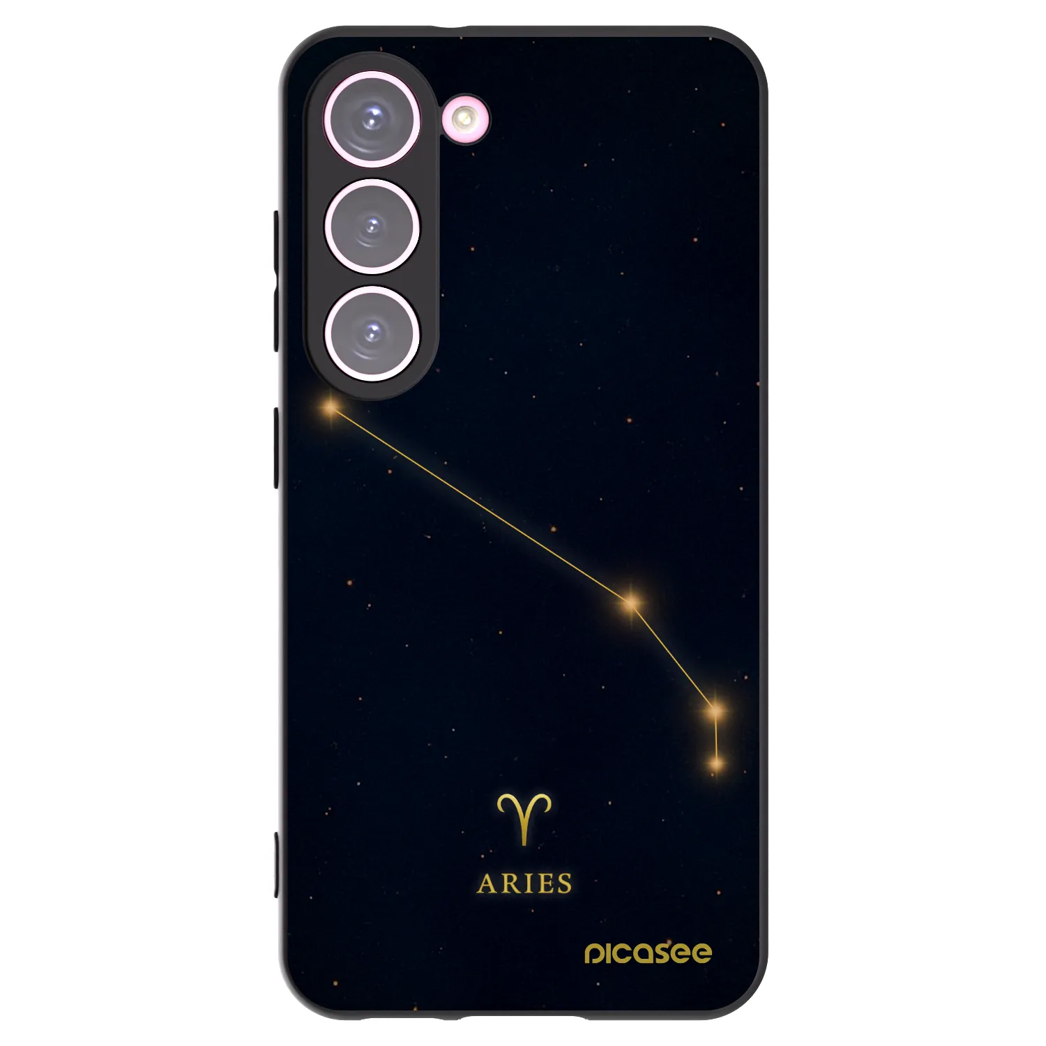 Picasee Μαύρη θήκη σιλικόνης για Samsung Galaxy S23 5G - ARIES