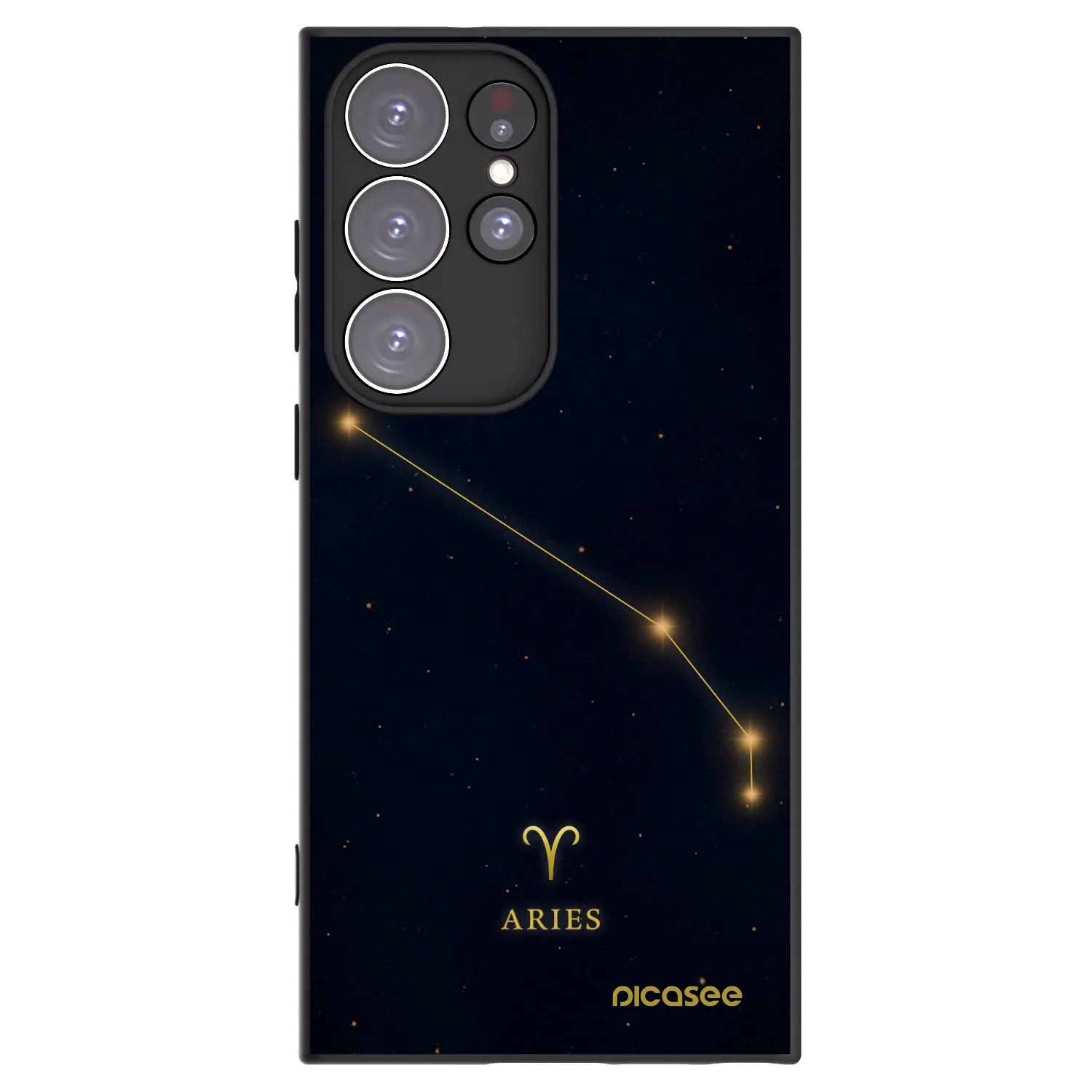 Picasee Μαύρη θήκη σιλικόνης για Samsung Galaxy S23 Ultra 5G - ARIES