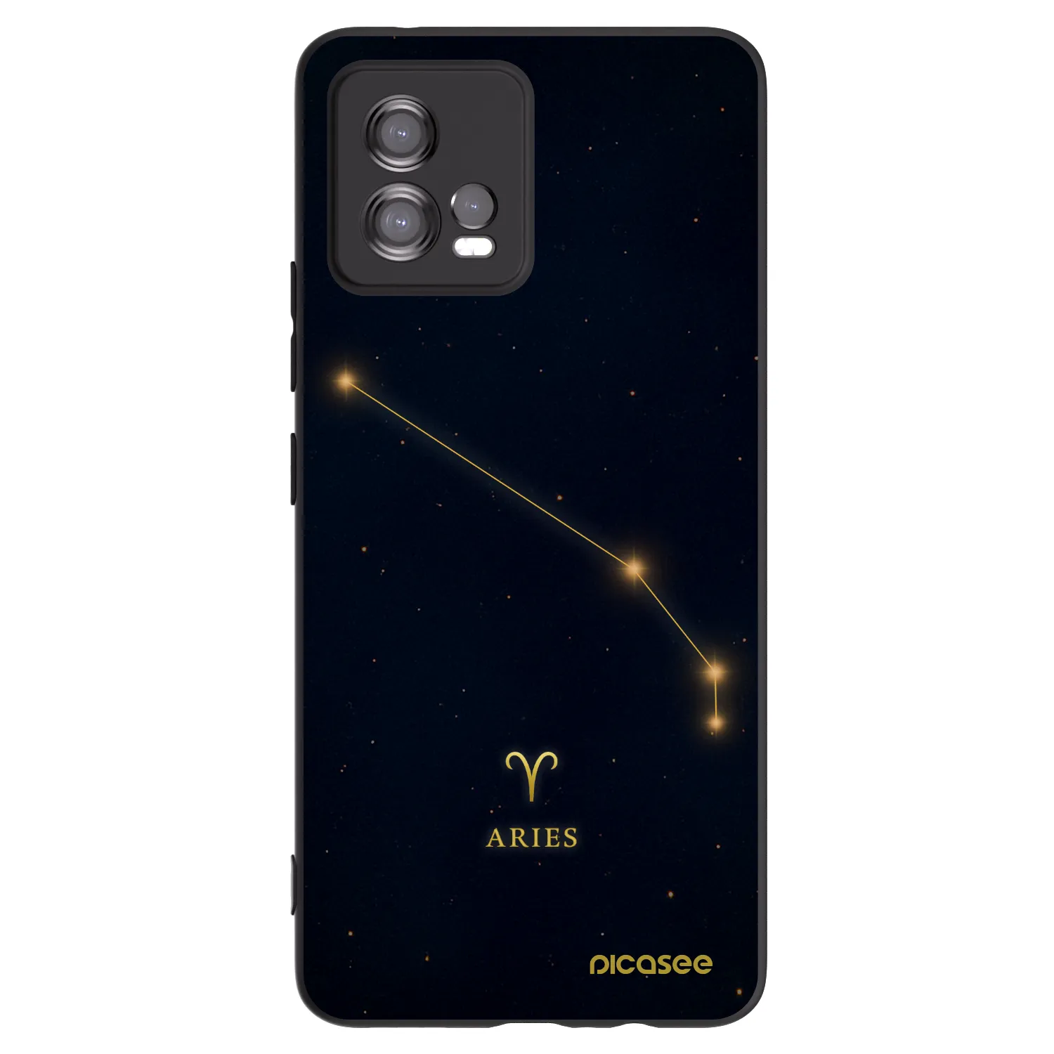 Picasee Μαύρη θήκη σιλικόνης για Motorola Moto G72 - ARIES