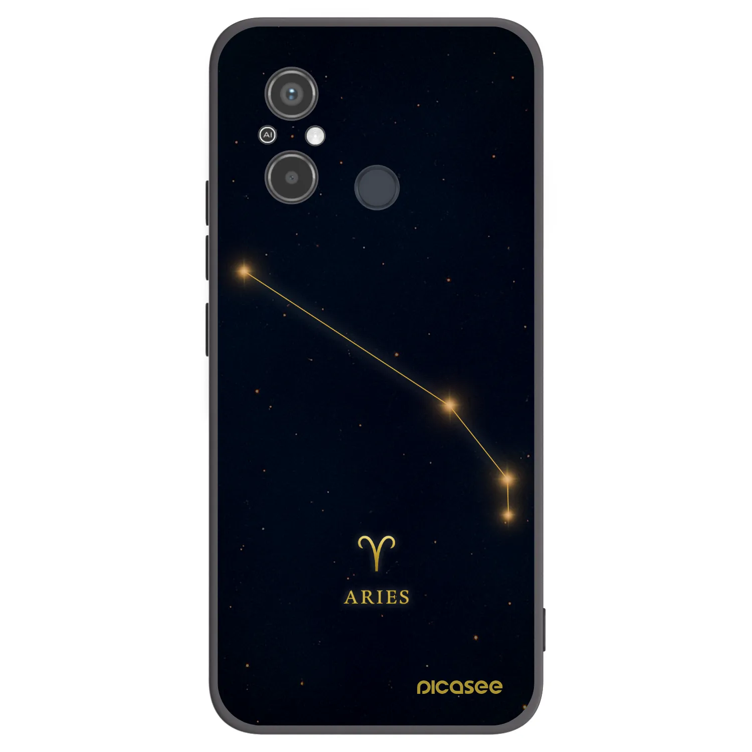 Picasee Μαύρη θήκη σιλικόνης για Xiaomi Redmi 12C - ARIES