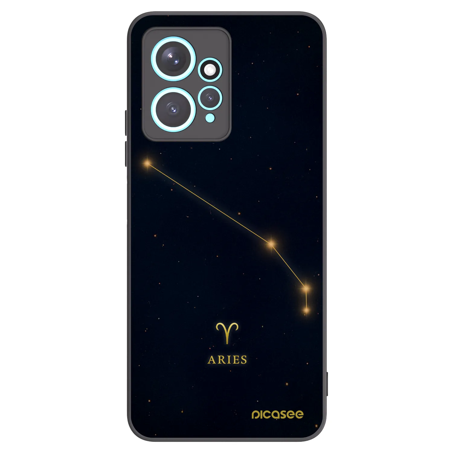 Picasee Μαύρη θήκη σιλικόνης για Xiaomi Redmi Note 12 4G - ARIES
