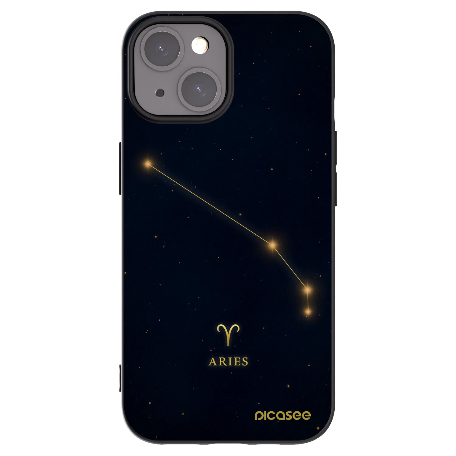 Picasee Μαύρη θήκη σιλικόνης για Apple iPhone 15 - ARIES
