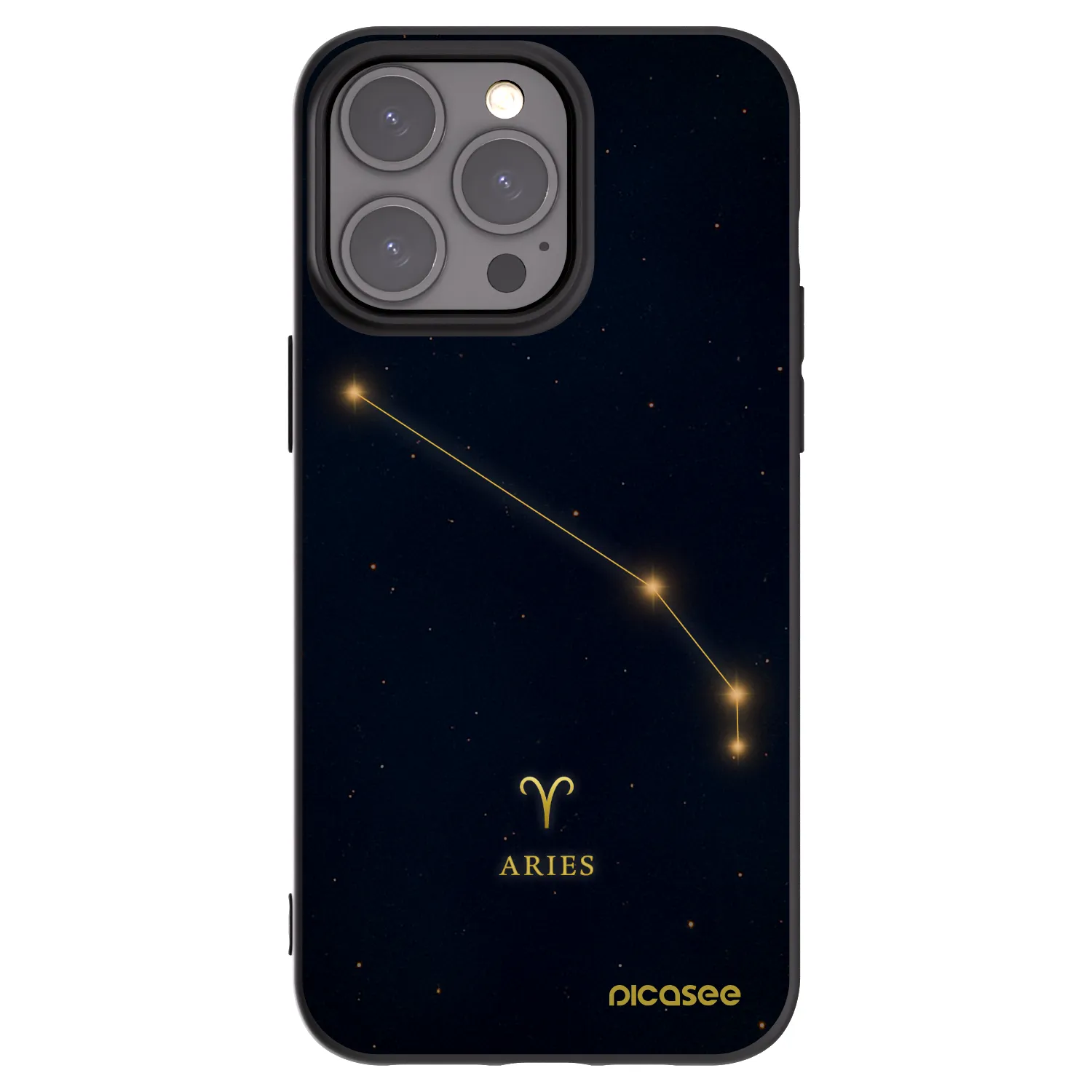 Picasee Μαύρη θήκη σιλικόνης για Apple iPhone 15 Pro Max - ARIES