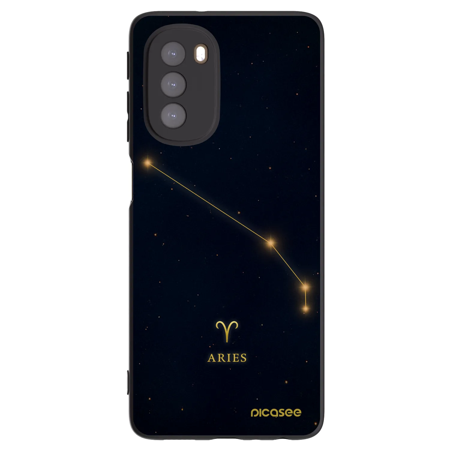 Picasee Μαύρη θήκη σιλικόνης για Motorola Moto G51 - ARIES