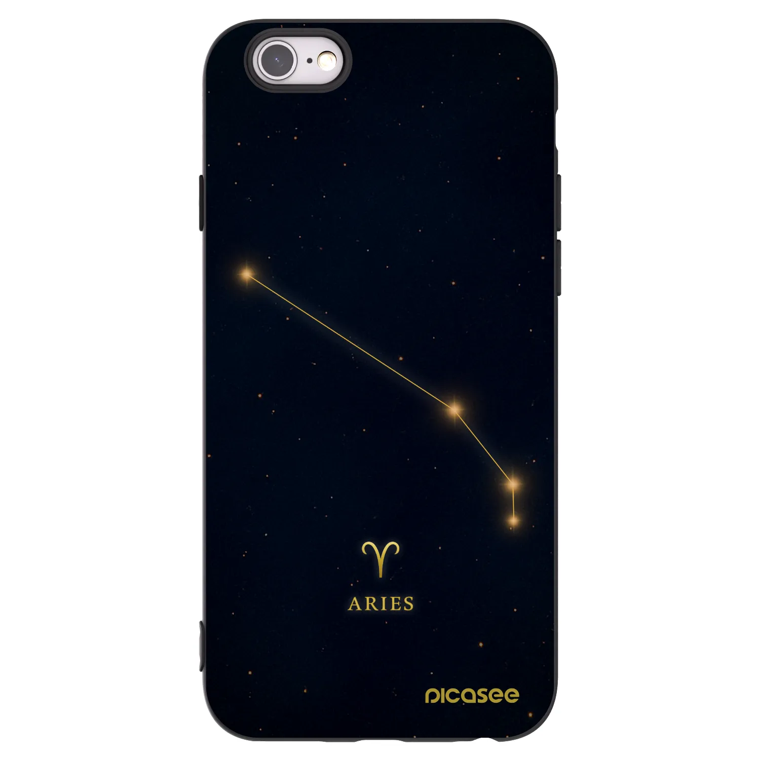 Picasee Μαύρη θήκη σιλικόνης για Apple iPhone 6/6S - ARIES