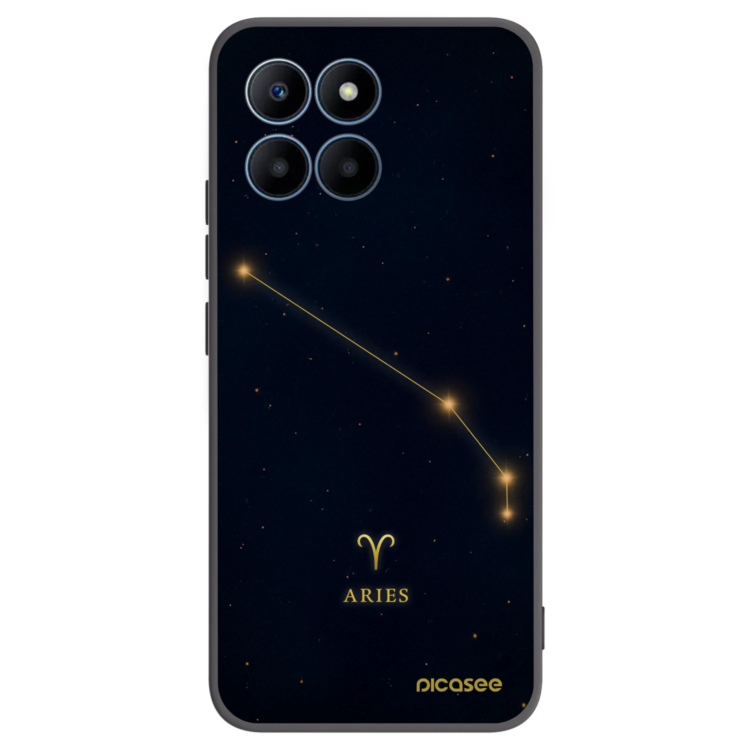 Picasee Μαύρη θήκη σιλικόνης για Honor 70 Lite - ARIES