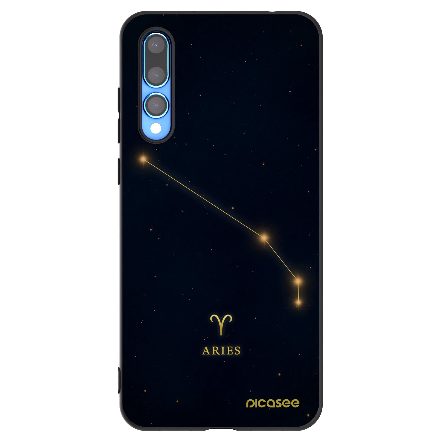 Picasee Μαύρη θήκη σιλικόνης για Huawei P20 Pro - ARIES