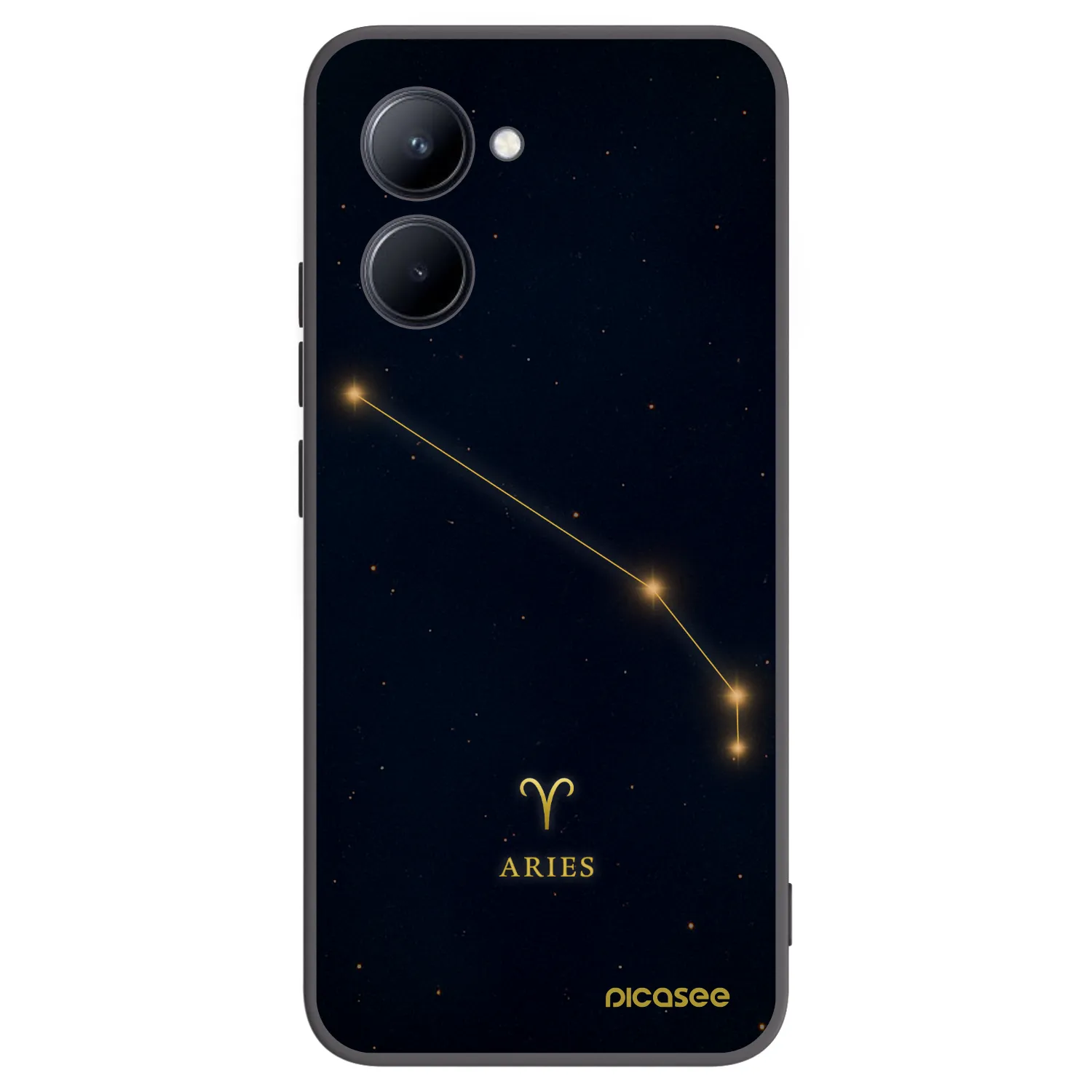 Picasee Μαύρη θήκη σιλικόνης για Realme C33 (2023) - ARIES