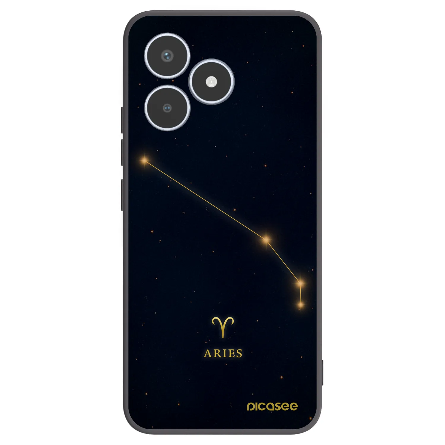 Picasee Μαύρη θήκη σιλικόνης για Realme C53 - ARIES