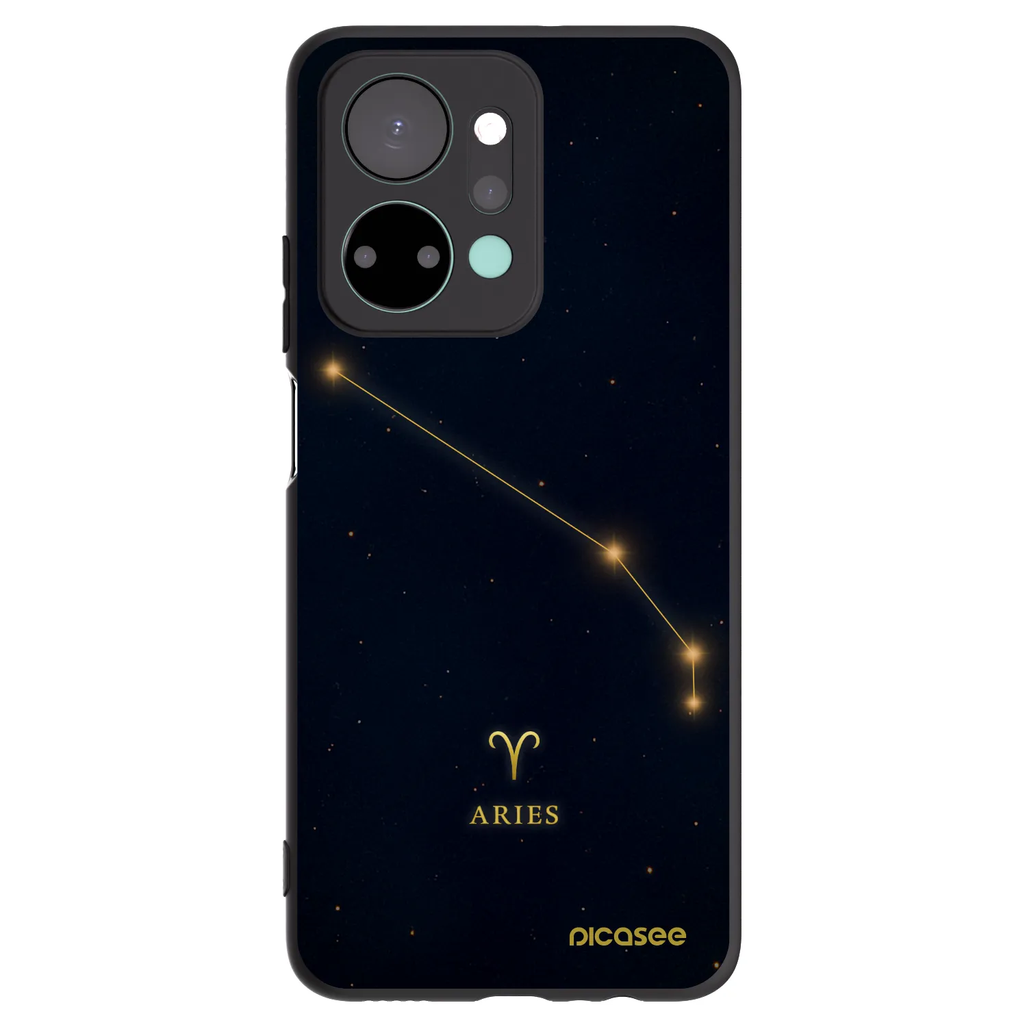 Picasee Μαύρη θήκη σιλικόνης για Honor X7a - ARIES