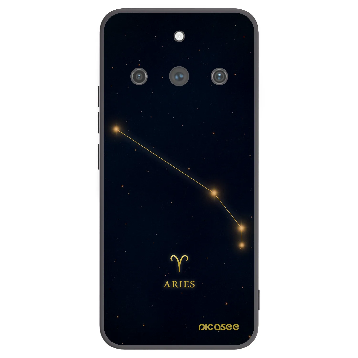 Picasee Μαύρη θήκη σιλικόνης για Realme 11 Pro+ - ARIES