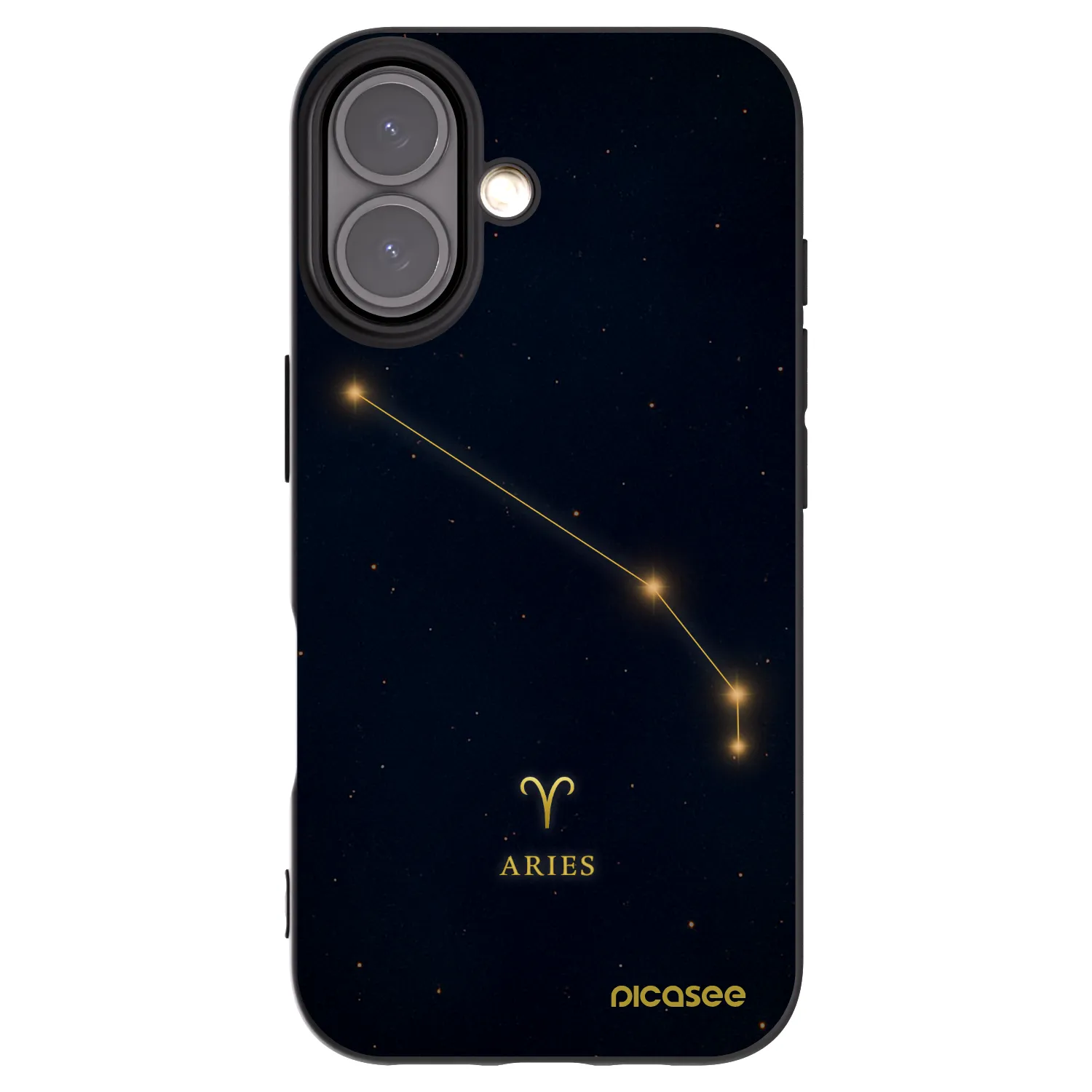 Picasee Μαύρη θήκη σιλικόνης για Apple iPhone 16 - ARIES