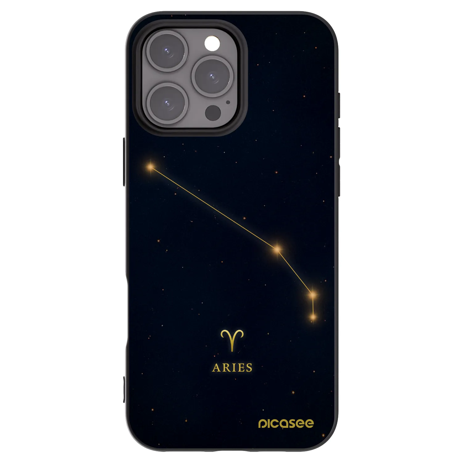 Picasee Μαύρη θήκη σιλικόνης για Apple iPhone 16 Pro Max - ARIES