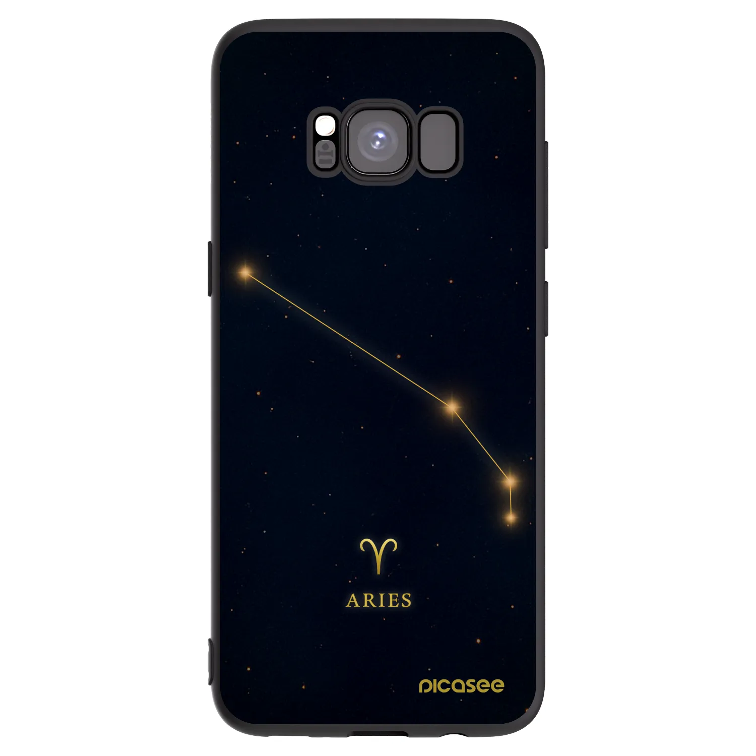 Picasee Μαύρη θήκη σιλικόνης για Samsung Galaxy S8 G950F - ARIES