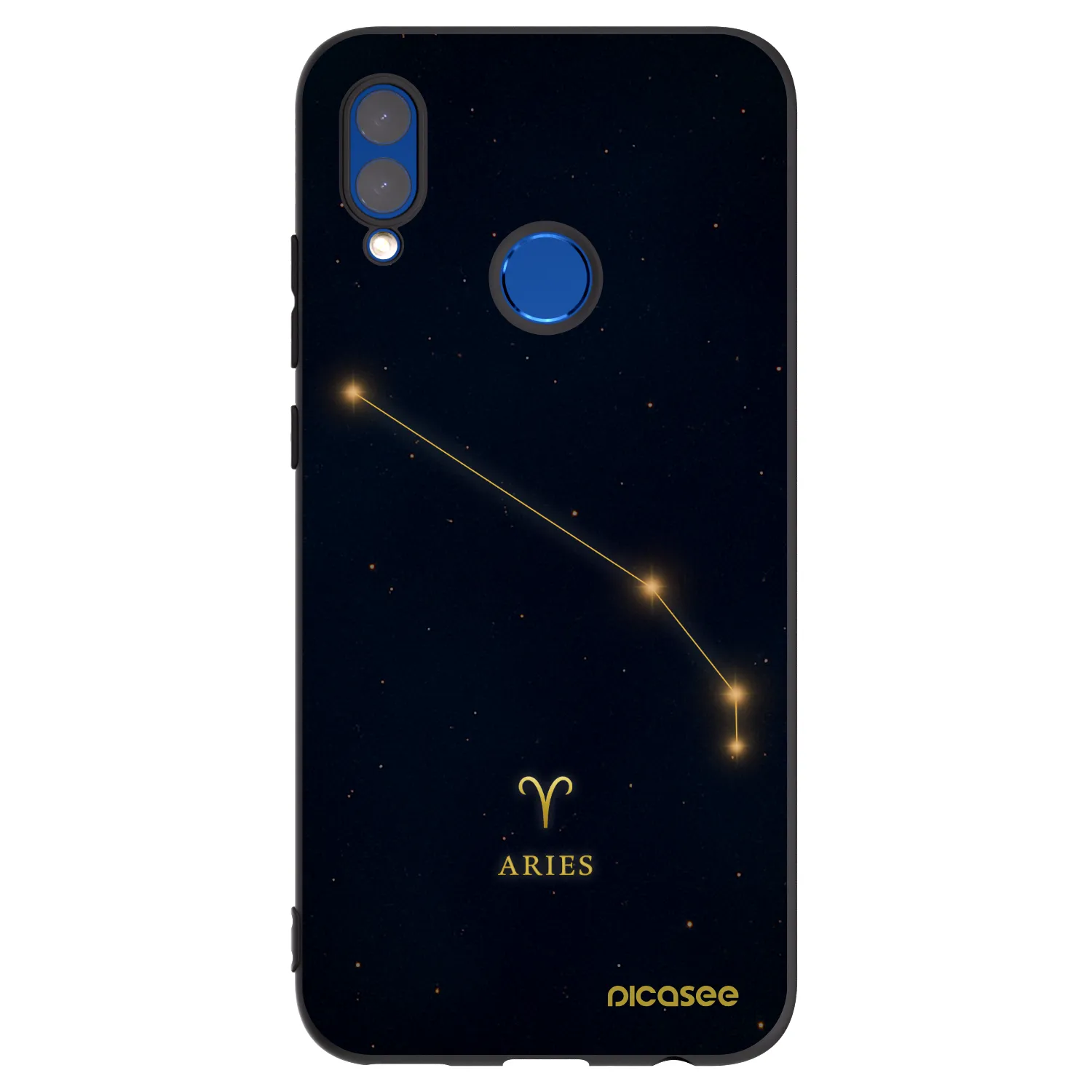 Picasee Μαύρη θήκη σιλικόνης για Honor 10 Lite - ARIES